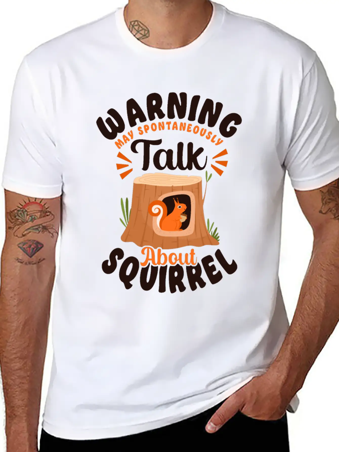 Squirrel Acorn Warning May Essential Cotton Tee For Daily Outfits – Unisex Style
