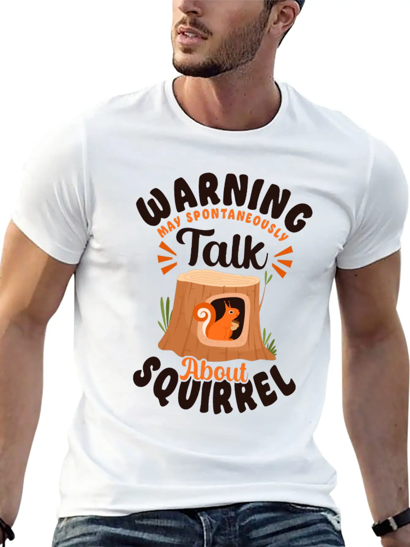 Squirrel Acorn Warning May Essential Cotton Tee For Daily Outfits – Unisex Style