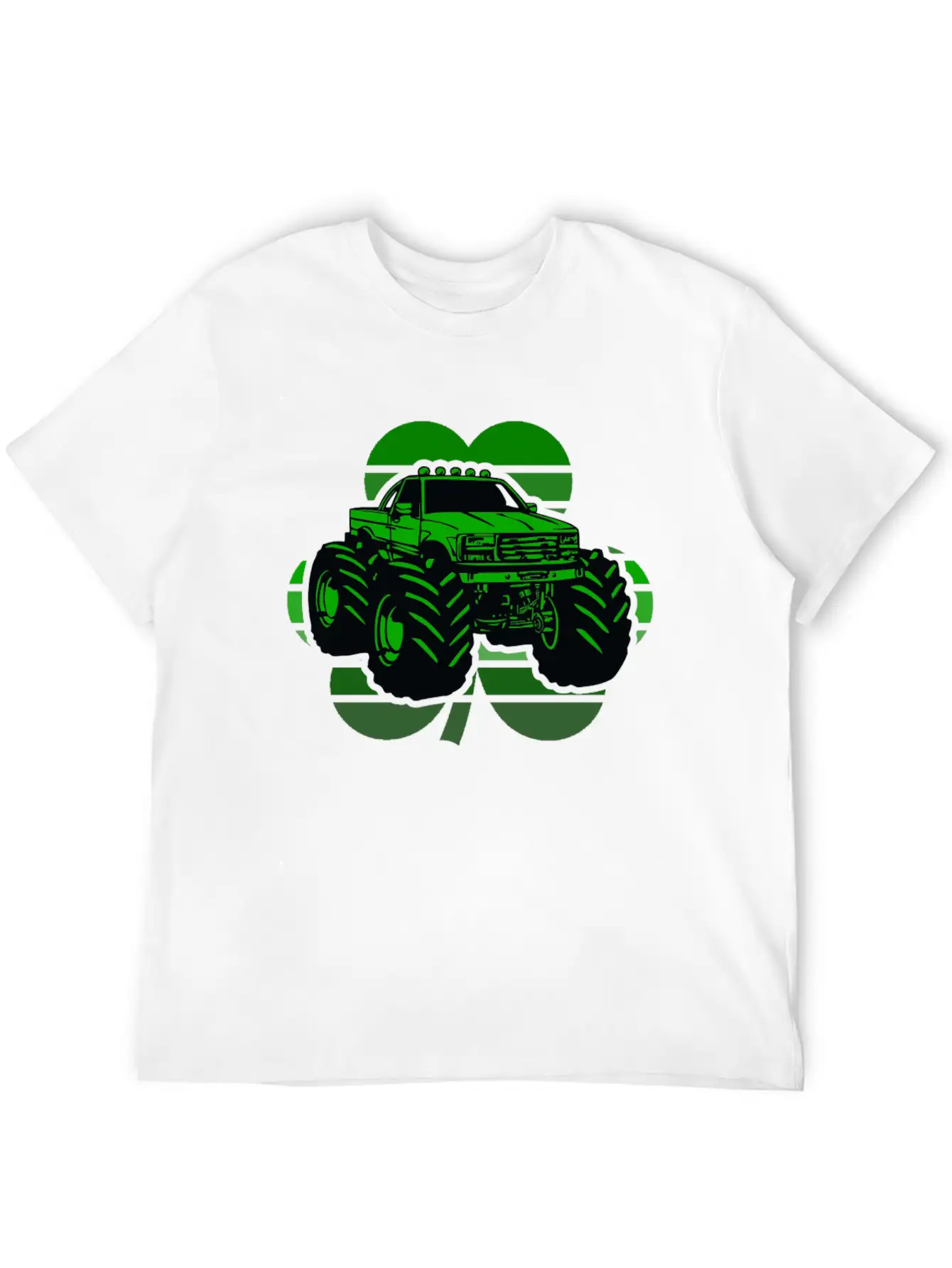 St Patricks Day Monster Truck, St Paddy's Gift Essential Cotton Tee For Daily Outfits – Unisex Style