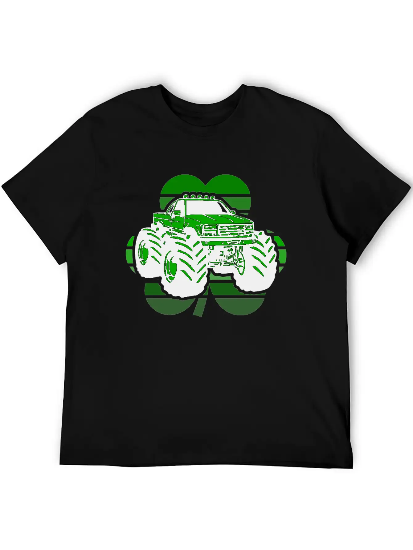 St Patricks Day Monster Truck, St Paddy's Gift Essential Cotton Tee For Daily Outfits – Unisex Style