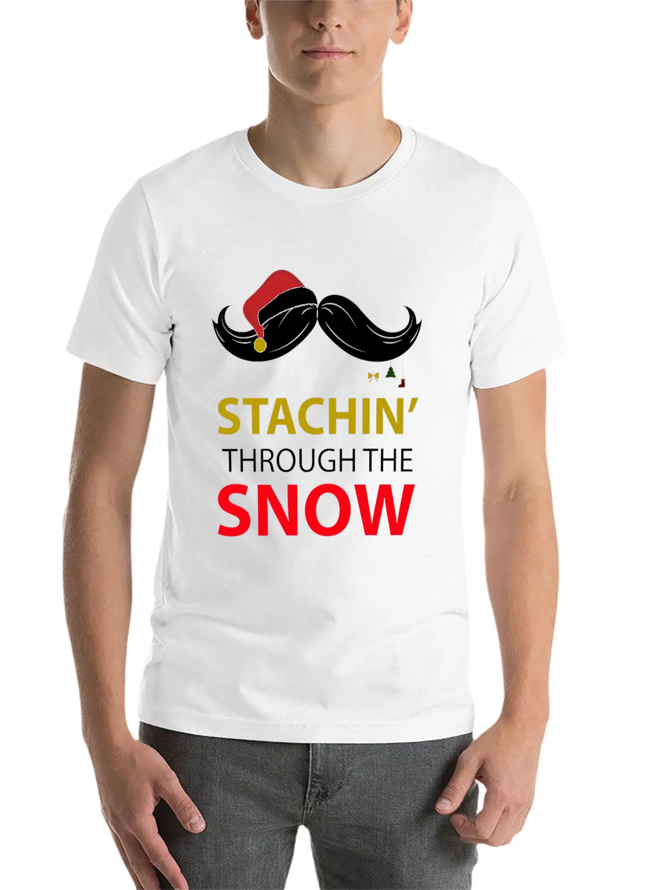 Staching Through The Snow Relaxed Everyday Tee – Lightweight And Durable Cotton