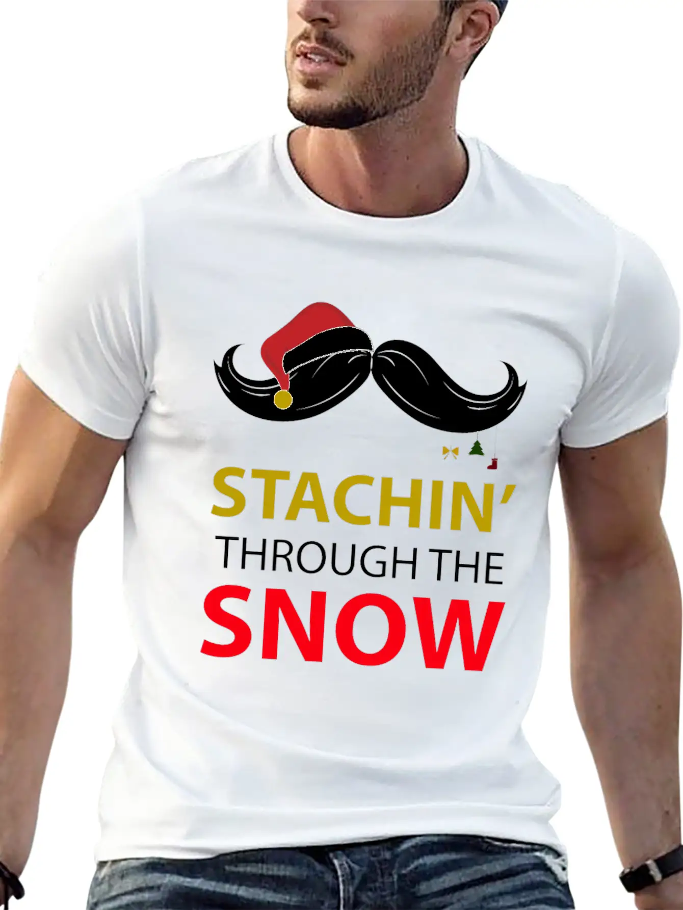 Staching Through The Snow Relaxed Everyday Tee – Lightweight And Durable Cotton