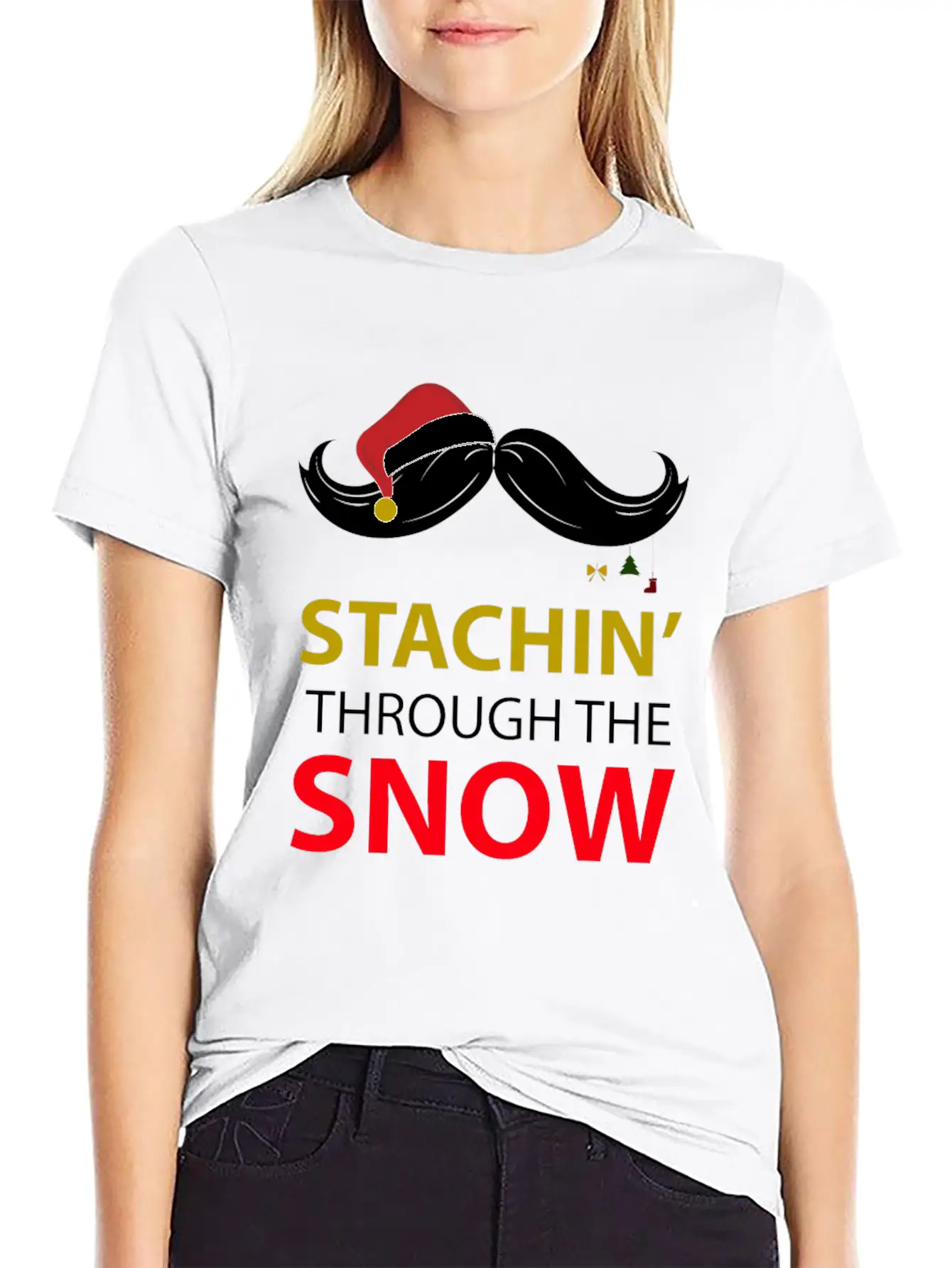 Staching Through The Snow Relaxed Everyday Tee – Lightweight And Durable Cotton