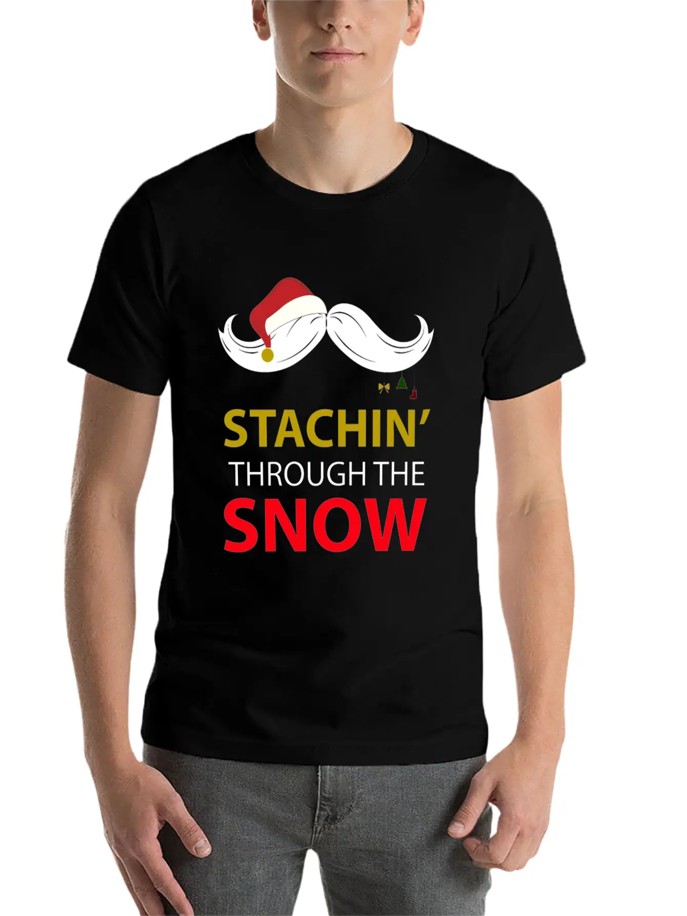 Staching Through The Snow Relaxed Everyday Tee – Lightweight And Durable Cotton
