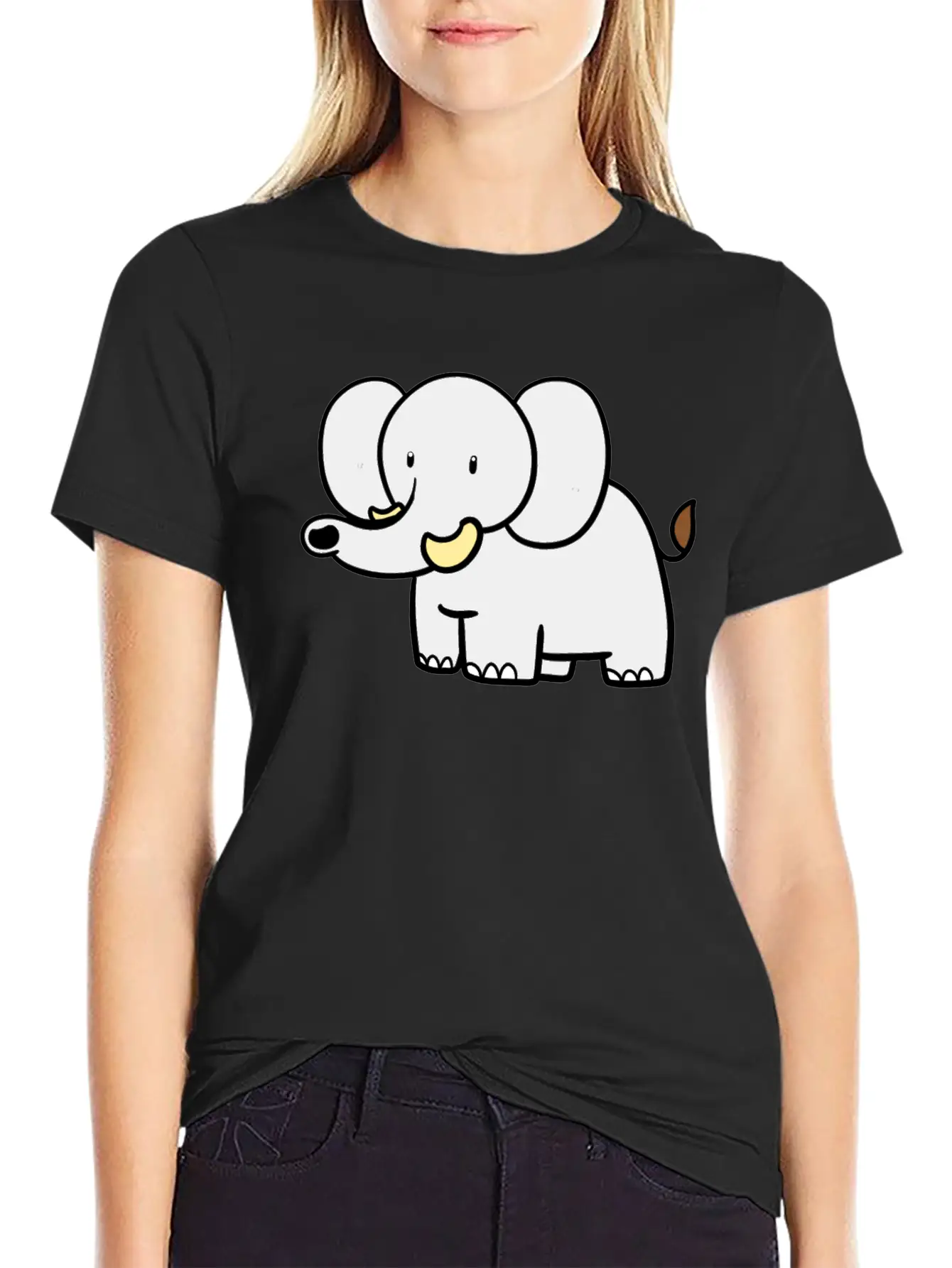 Standing Elephant Unisex Casual T-Shirt – Clean Design For Daily Comfort