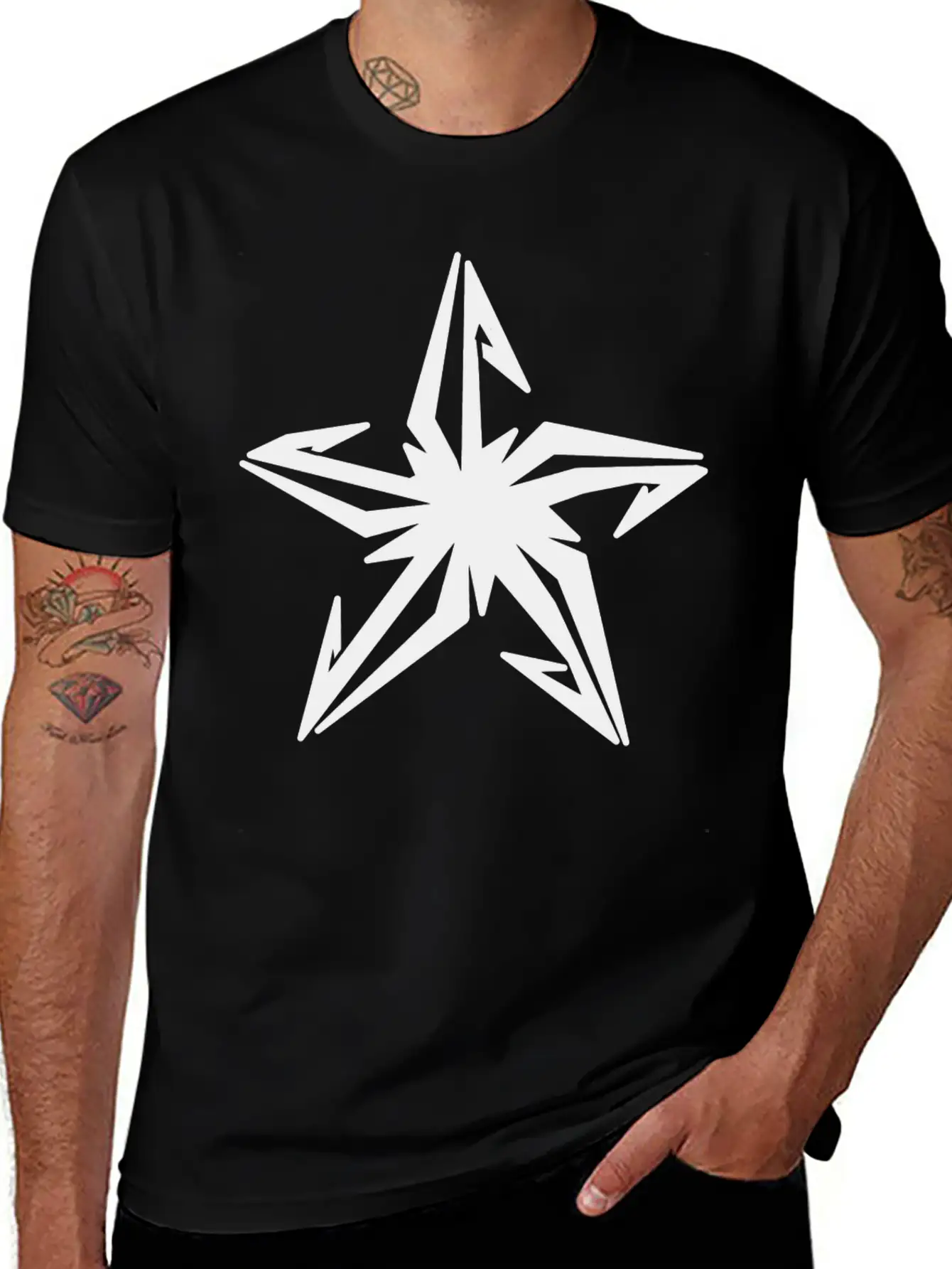 Star Hook Symbol Unisex Casual T-Shirt – Clean Design For Daily Comfort