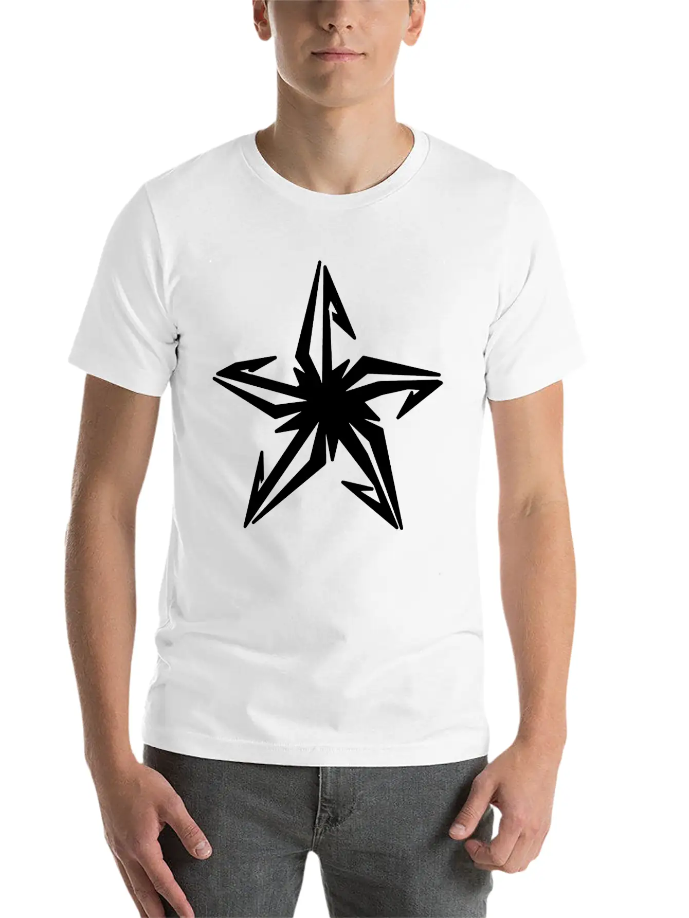 Star Hook Symbol Unisex Casual T-Shirt – Clean Design For Daily Comfort