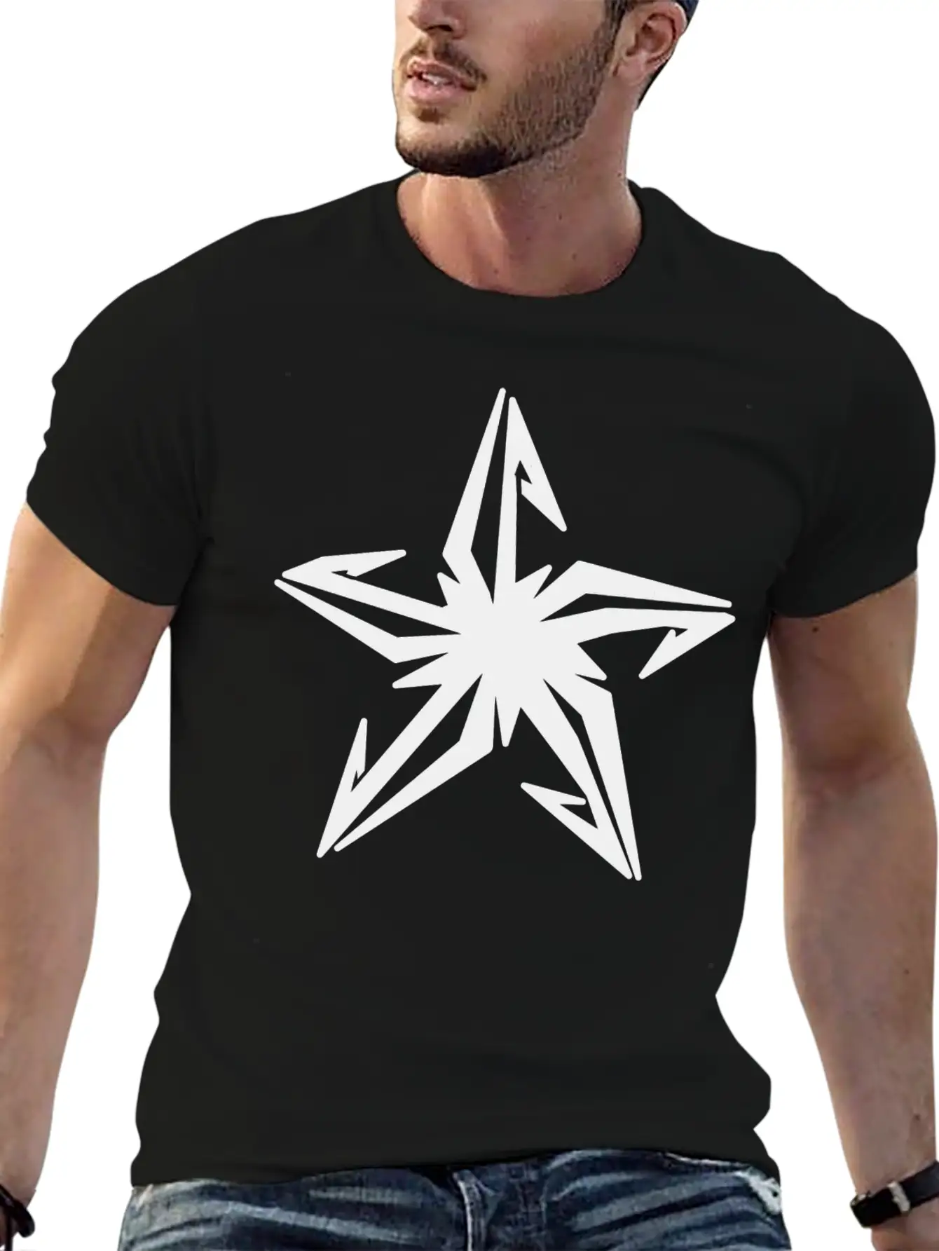 Star Hook Symbol Unisex Casual T-Shirt – Clean Design For Daily Comfort