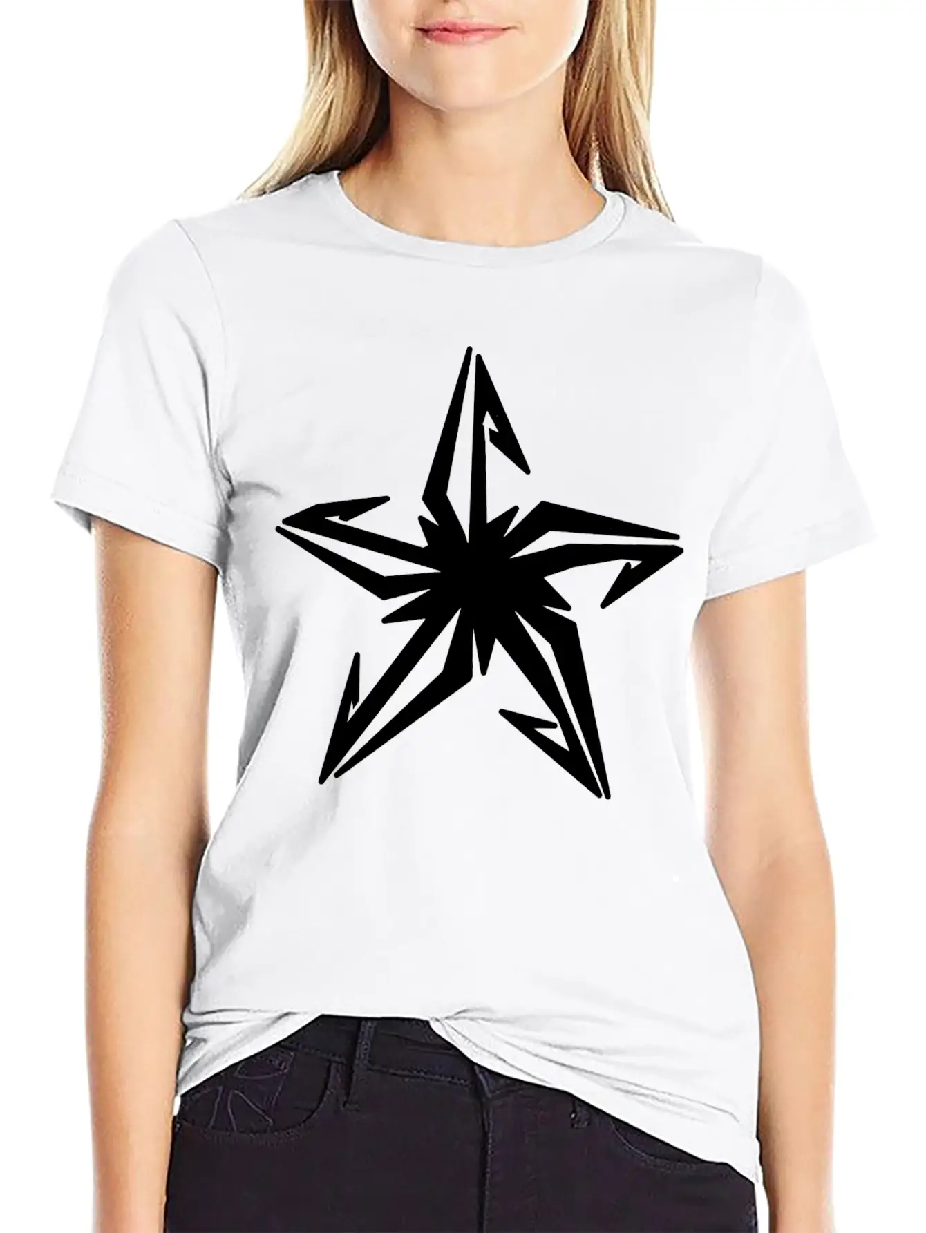 Star Hook Symbol Unisex Casual T-Shirt – Clean Design For Daily Comfort