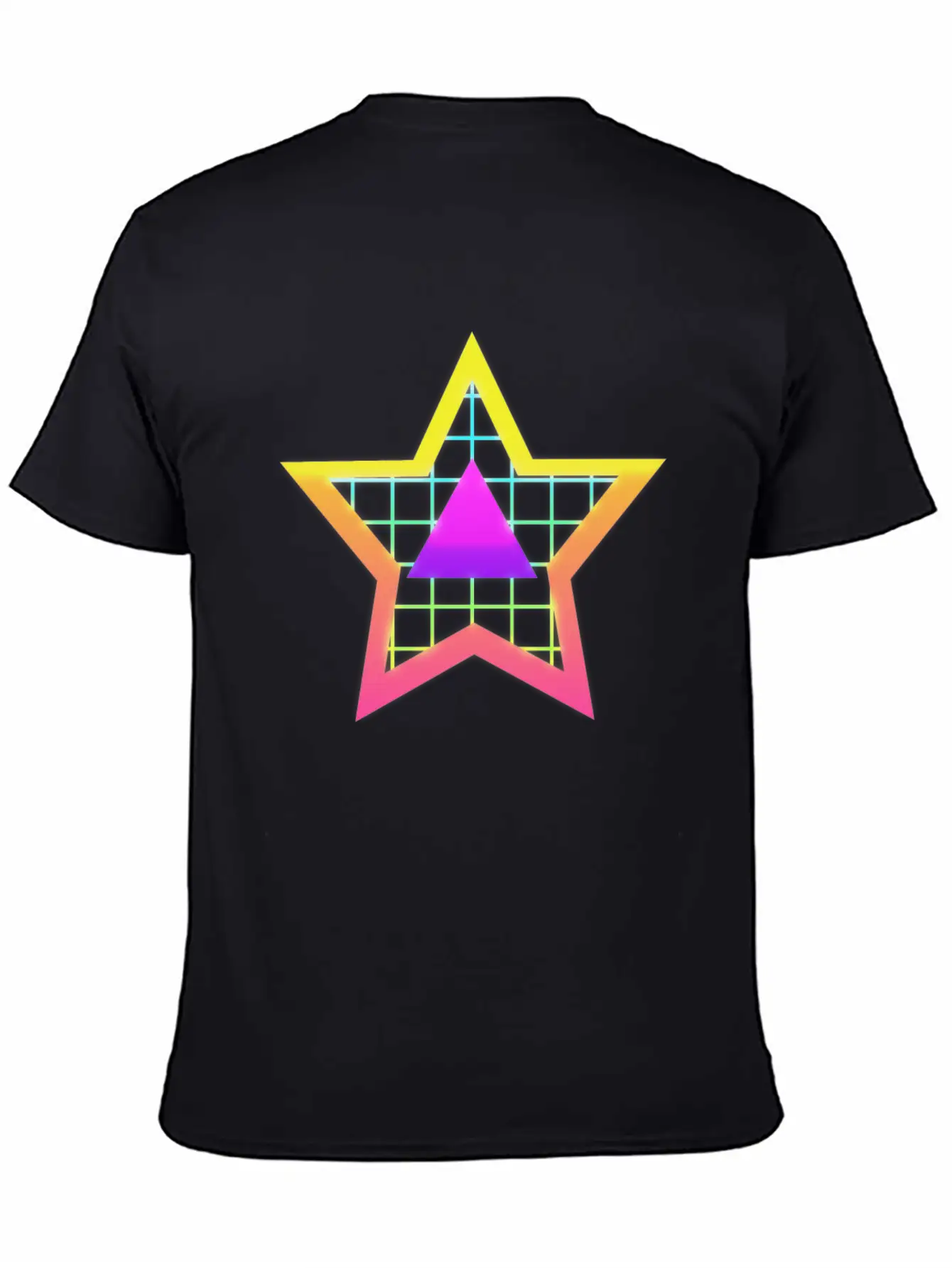 Star Neon Vintage Retro Style 90s Unisex Casual T-Shirt – Clean Design For Daily Comfort