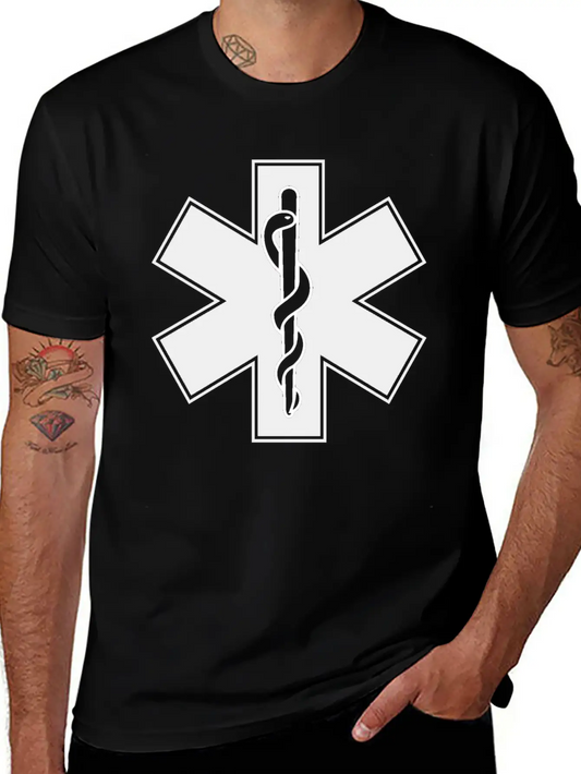 Star Of Life (Light Gray) Essential Cotton Tee For Daily Outfits – Unisex Style