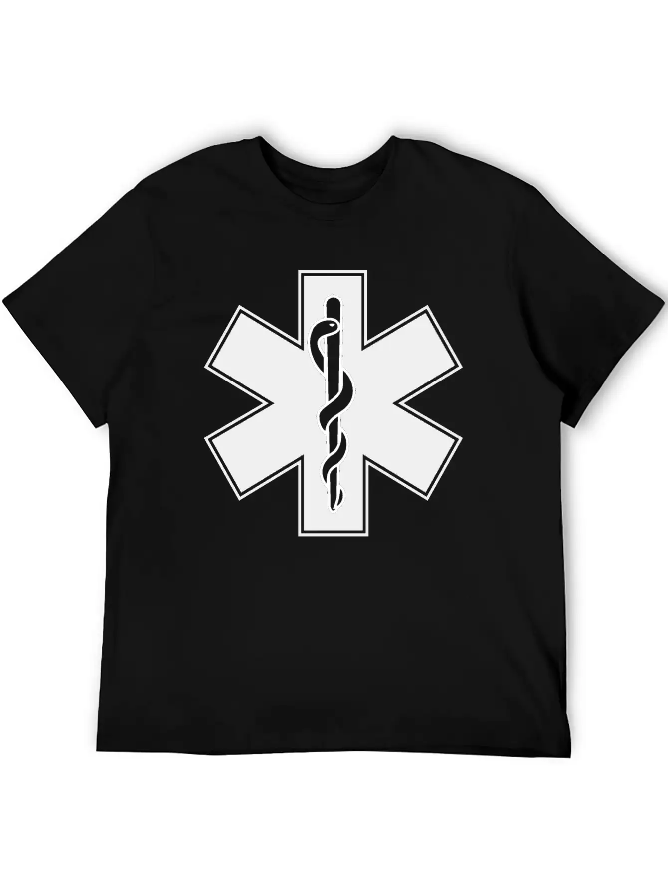 Star Of Life (Light Gray) Essential Cotton Tee For Daily Outfits – Unisex Style