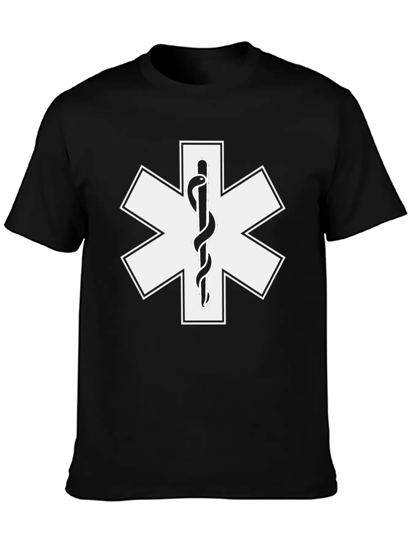 Star Of Life (Light Gray) Essential Cotton Tee For Daily Outfits – Unisex Style