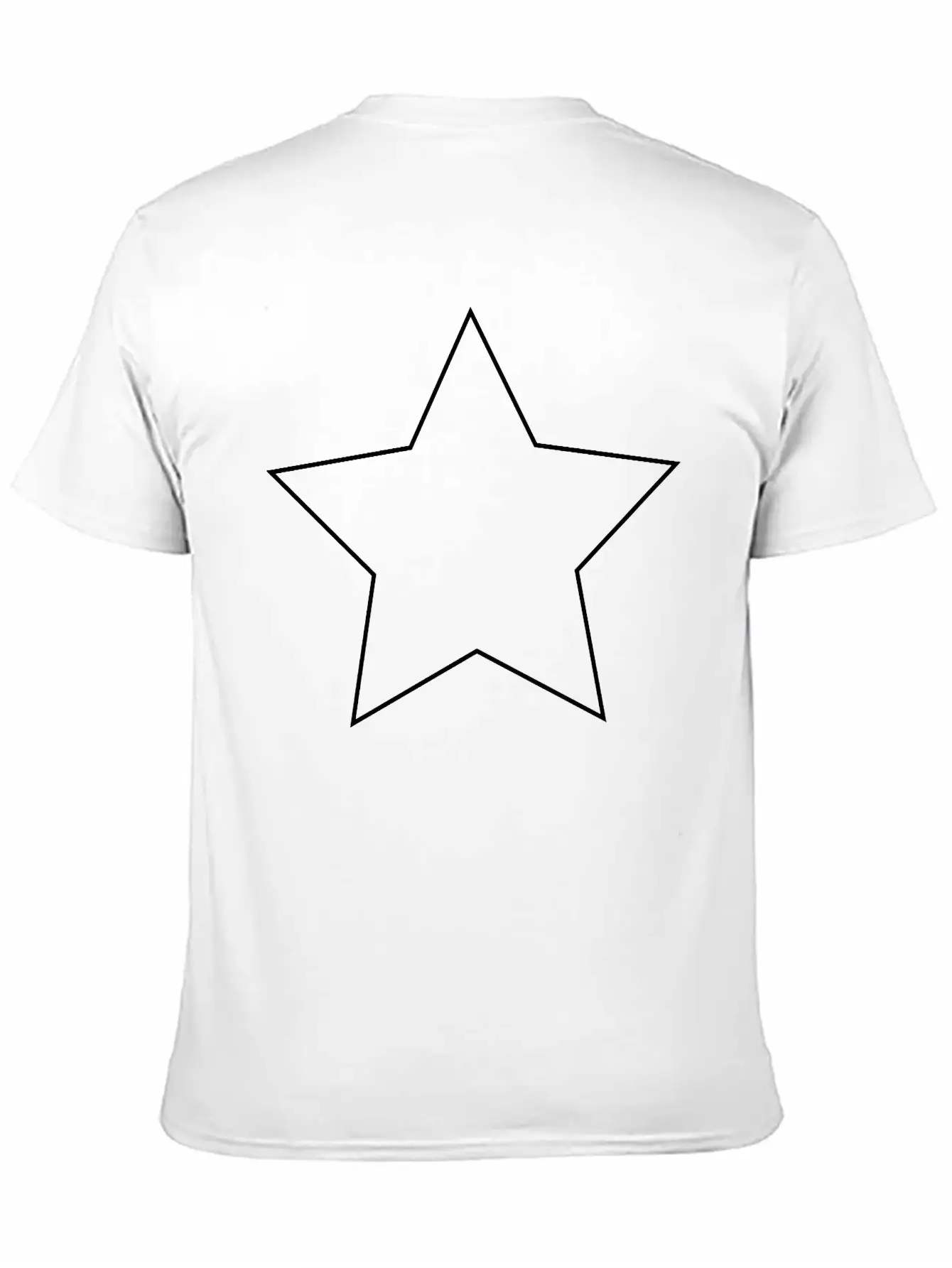 Star, Star, Star, Black, White Sky, Symbol, Luck Unisex Casual T-Shirt – Clean Design For Daily Comfort