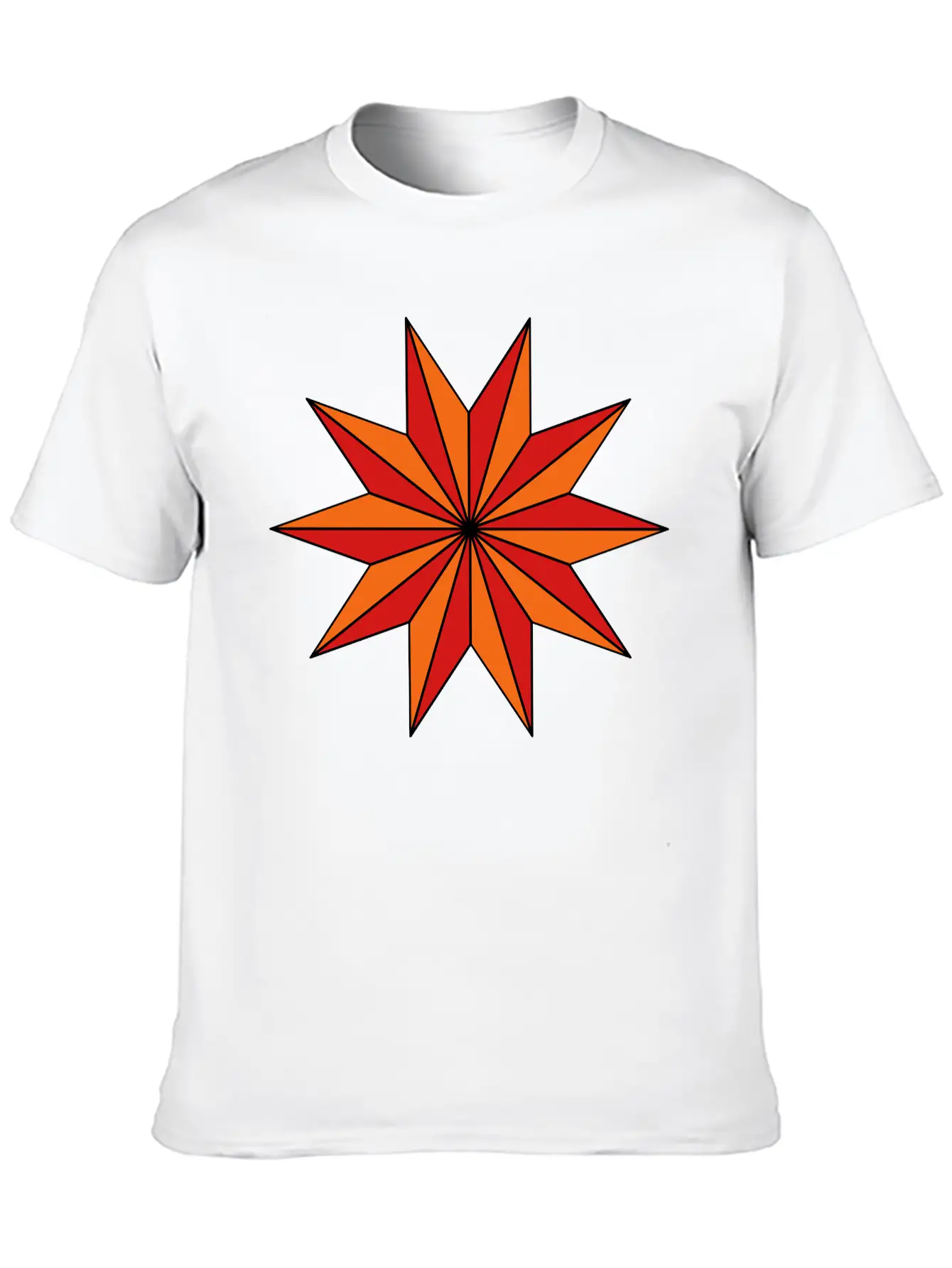 Star With 10 Rays Unisex Casual T-Shirt – Clean Design For Daily Comfort