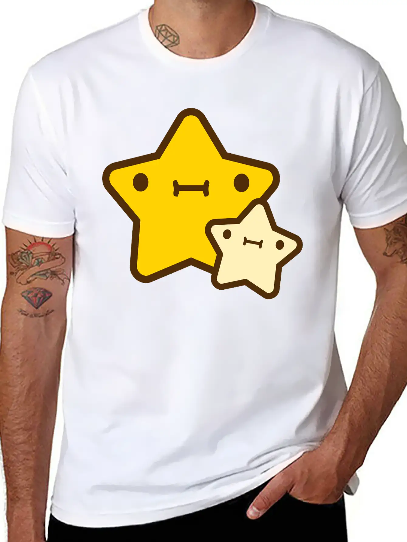 Star With Kid Essential Cotton Tee For Daily Outfits – Unisex Style