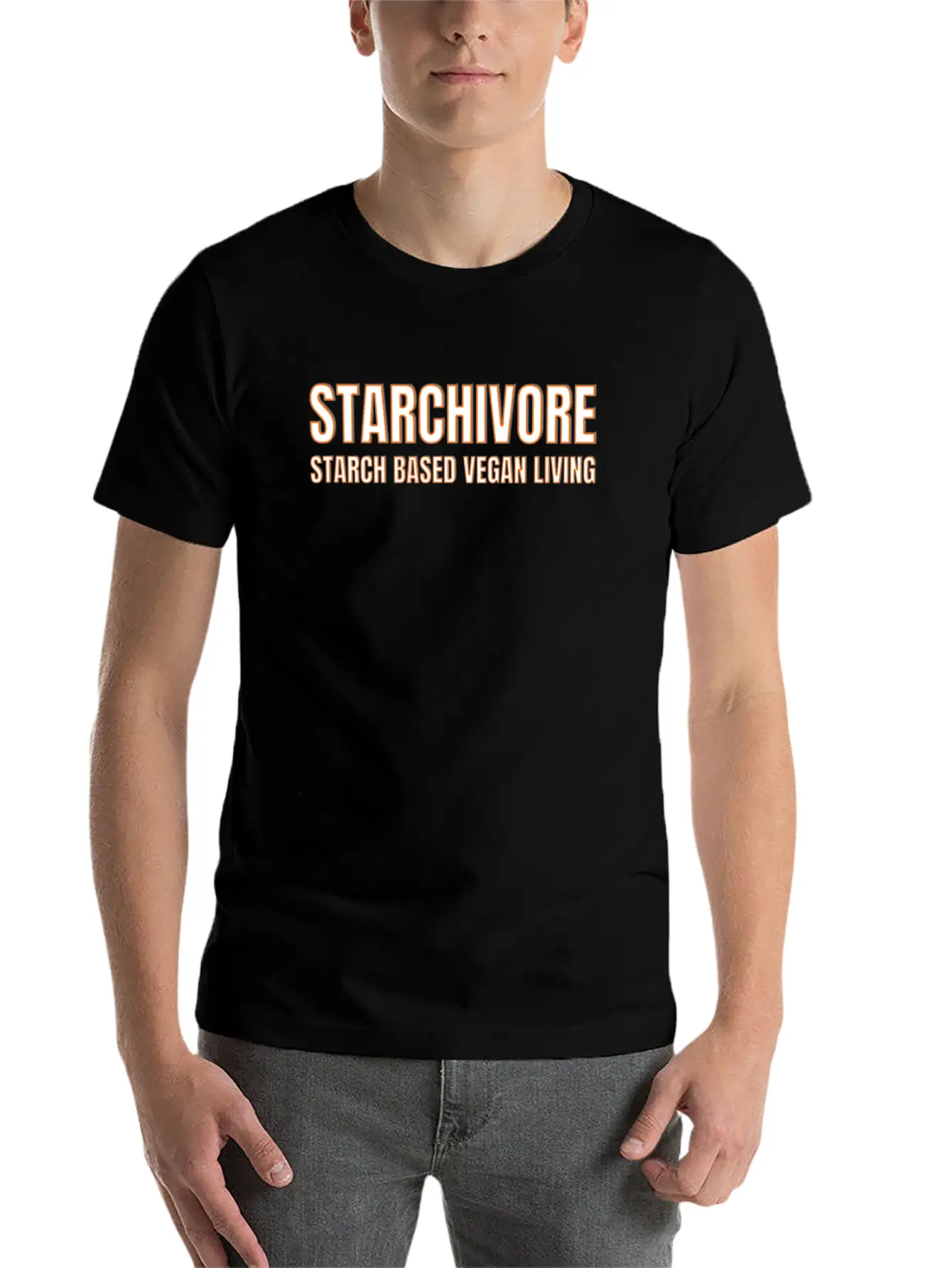Starchivore Starch Based Vegan Living Plant Based Unisex Casual T-Shirt – Clean Design For Daily Comfort