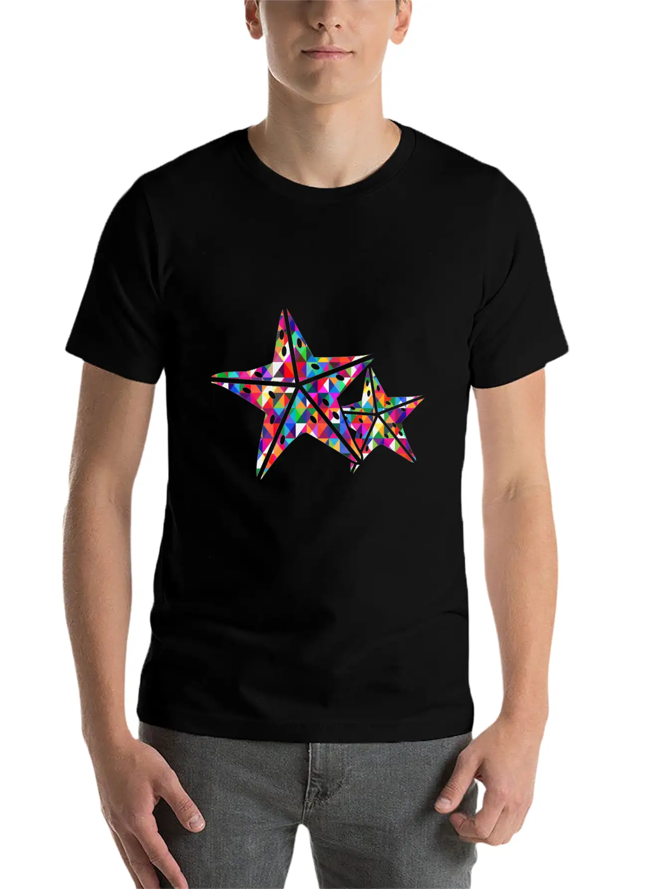 Starfish 2 Starfish Mosaic Colourful Stylish Everyday T-Shirt – Unisex Basic Cotton Tee
