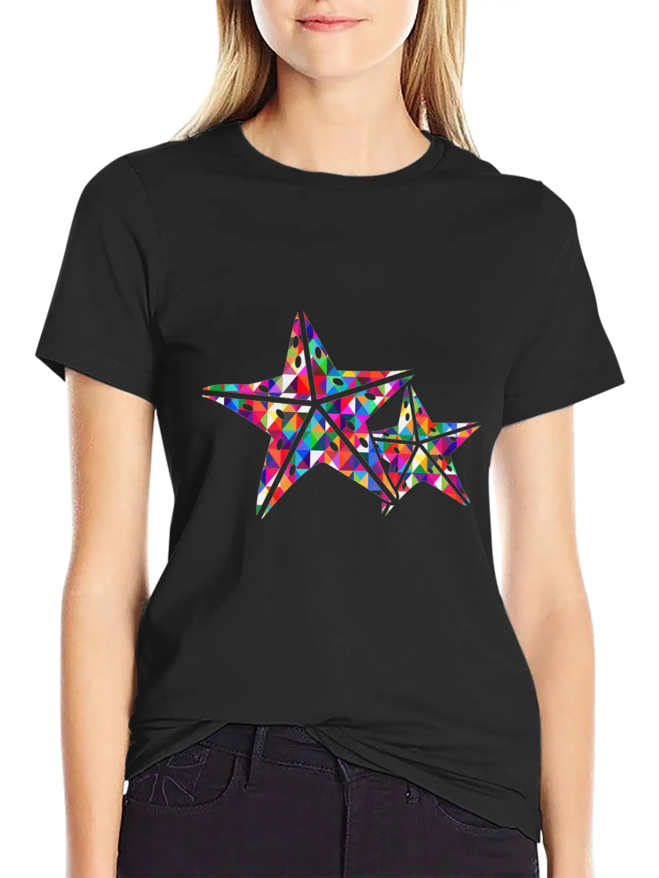Starfish 2 Starfish Mosaic Colourful Stylish Everyday T-Shirt – Unisex Basic Cotton Tee