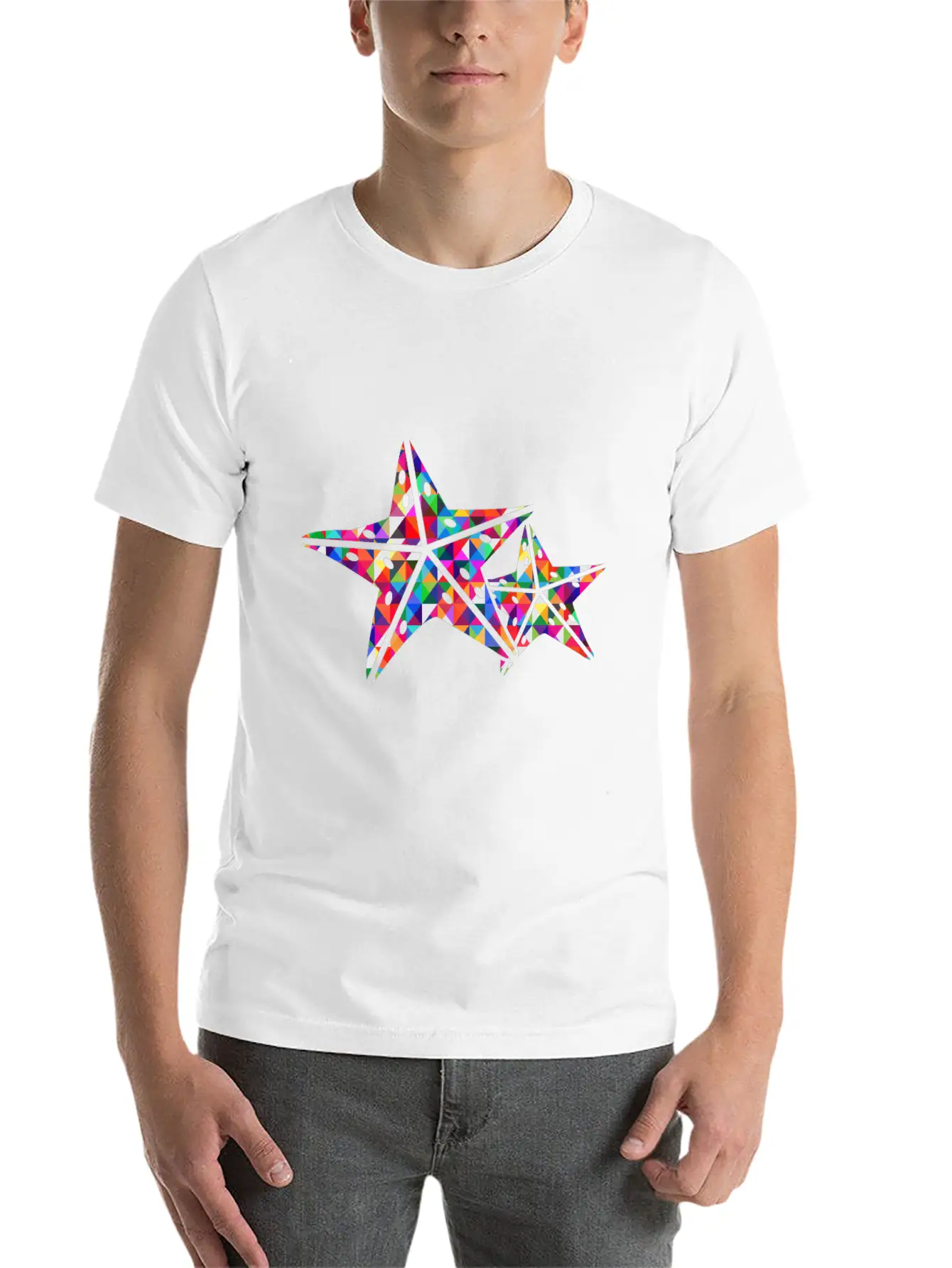 Starfish 2 Starfish Mosaic Colourful Stylish Everyday T-Shirt – Unisex Basic Cotton Tee
