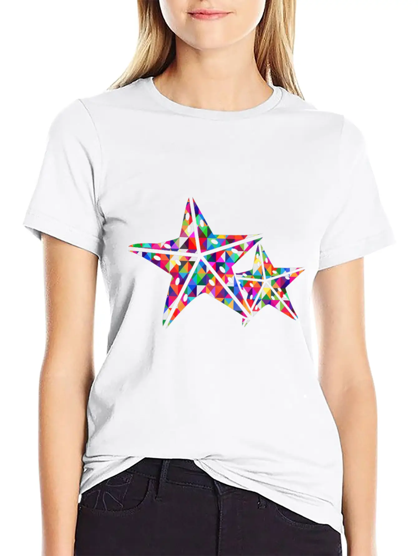 Starfish 2 Starfish Mosaic Colourful Stylish Everyday T-Shirt – Unisex Basic Cotton Tee
