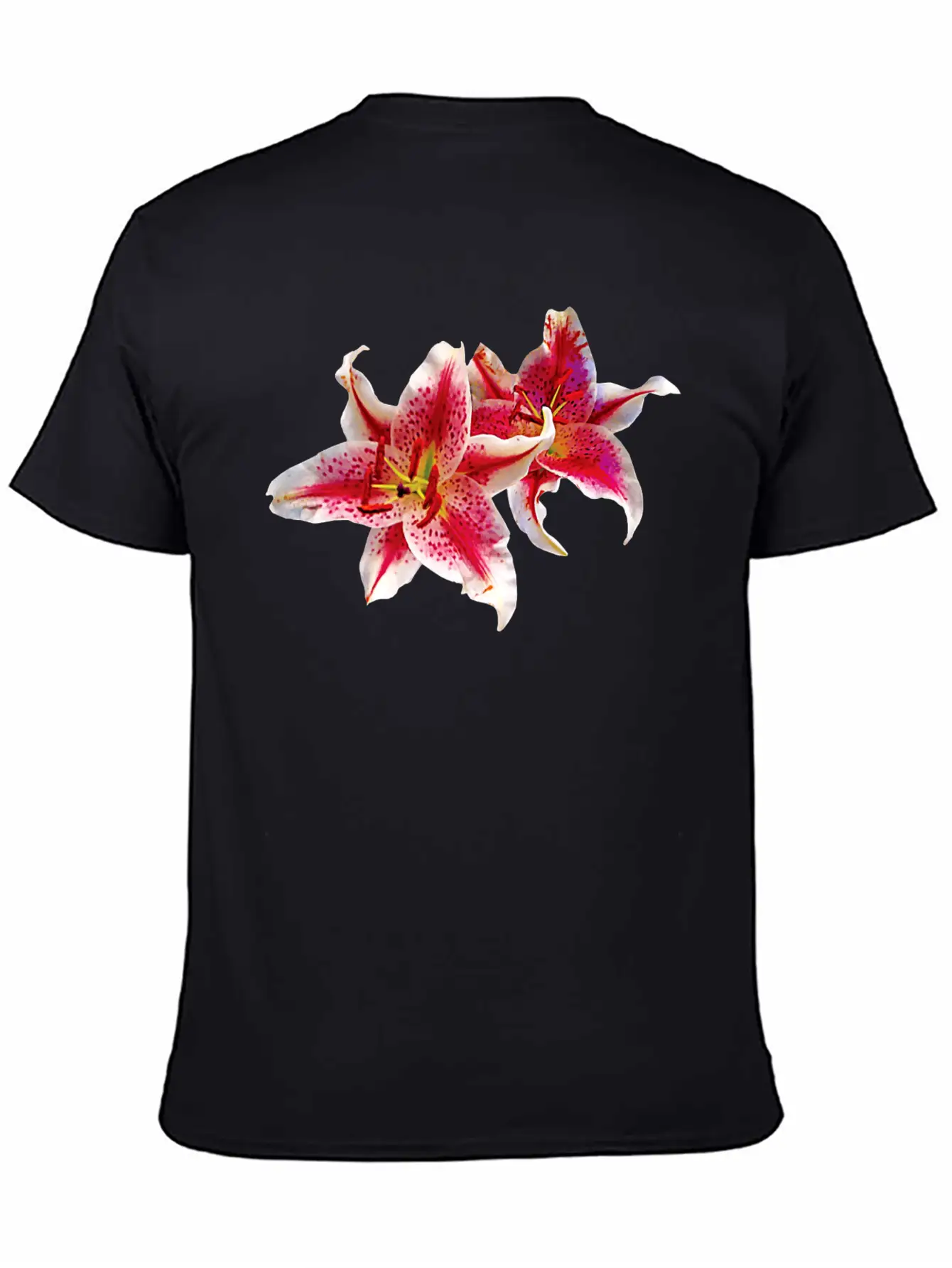 Stargazer Lily Pair Basic Graphic T-Shirt – Daily Comfort In Soft Cotton
