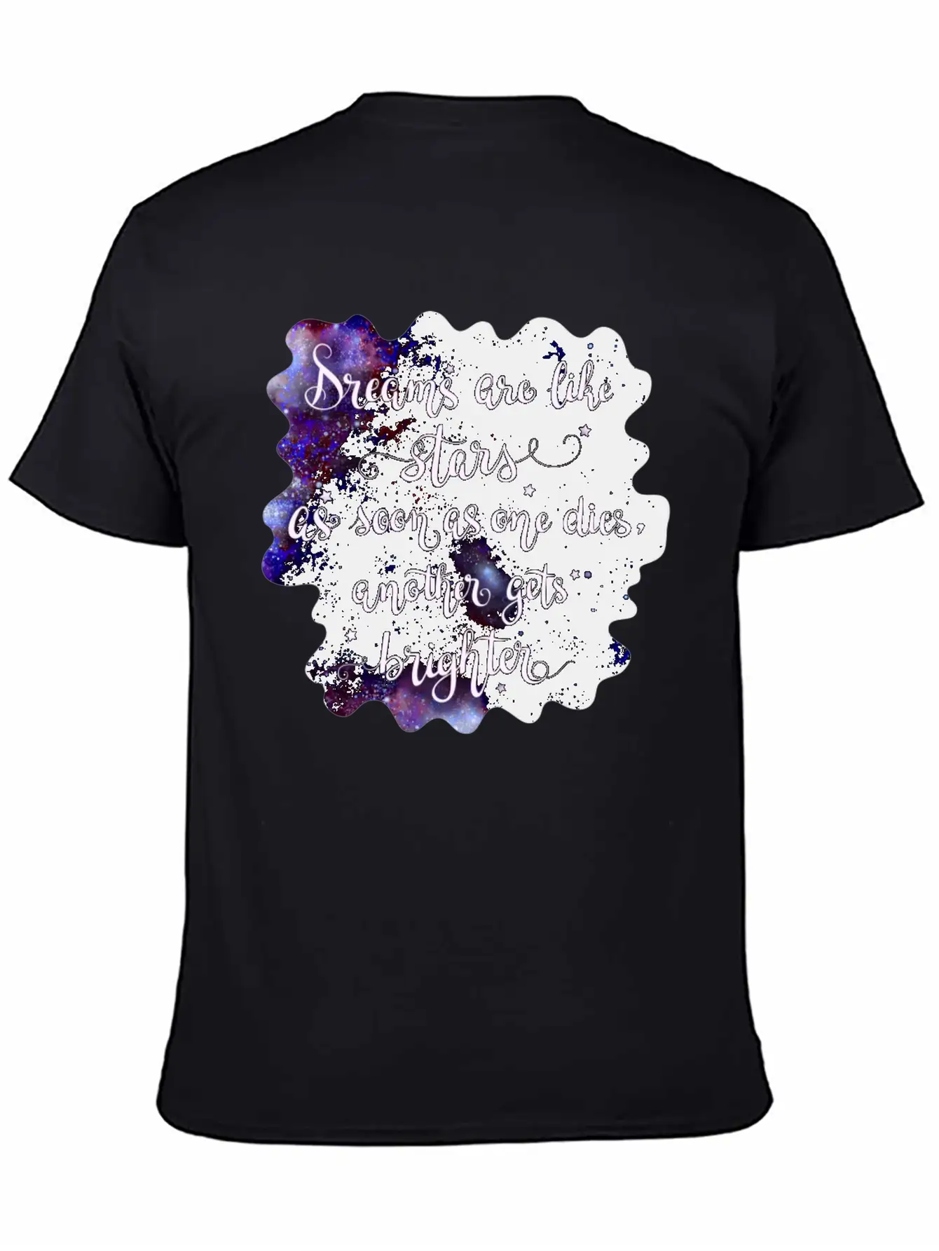 Starry Quotes Galaxy Motivational Quote Dreams Modern Fit Casual T-Shirt – Clean And Versatile Design