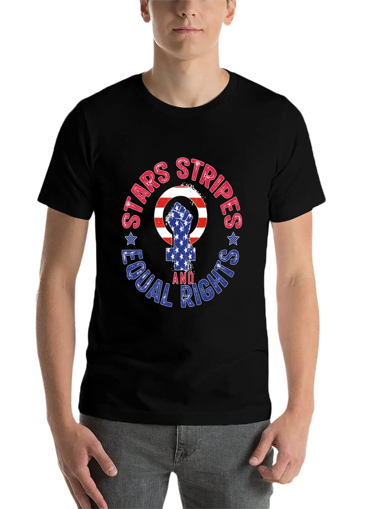Stars Stripes And Equal Rights, Pro Choice, Female Modern Fit Casual T-Shirt ��� Clean And Versatile Design