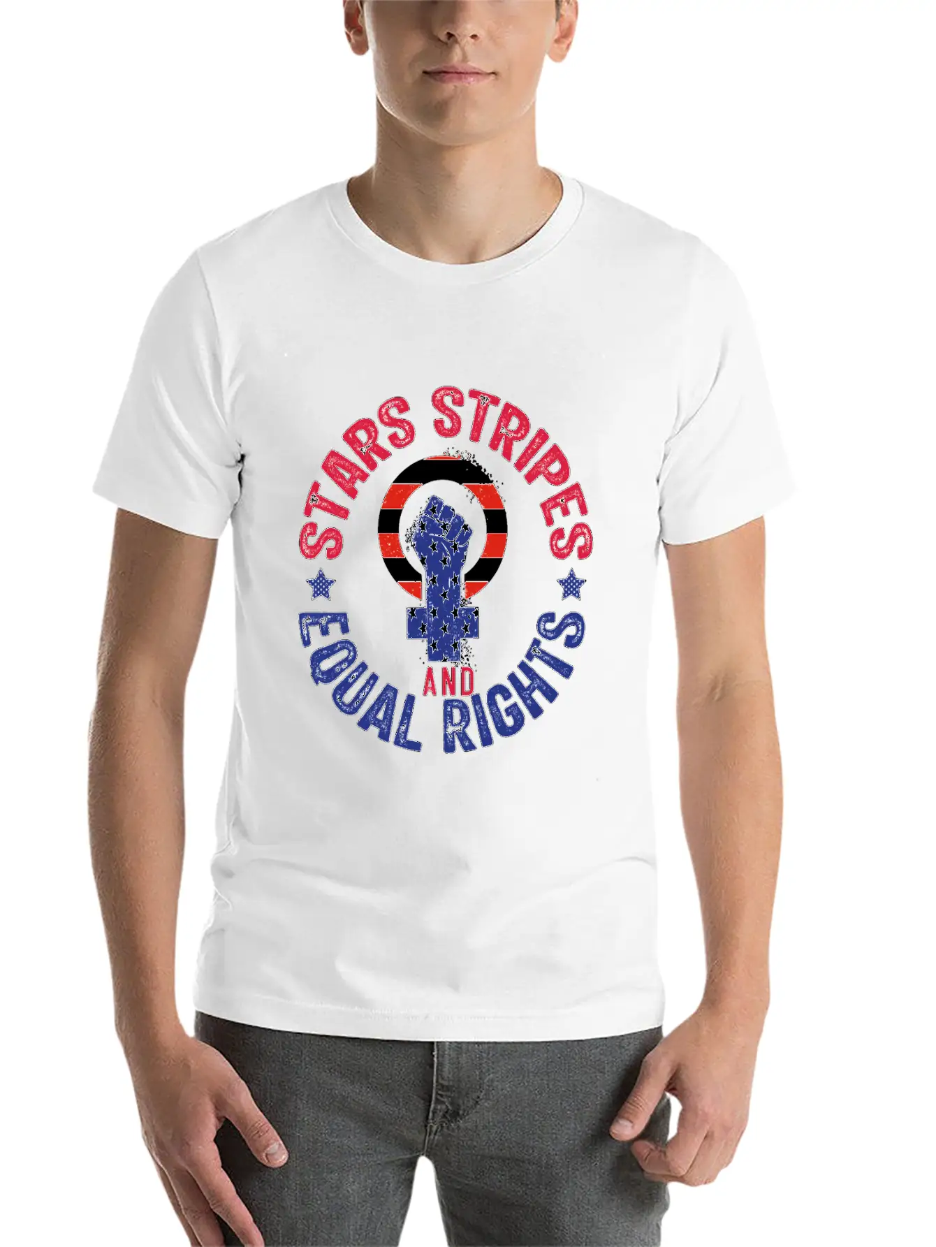 Stars Stripes And Equal Rights, Pro Choice, Female Modern Fit Casual T-Shirt ��� Clean And Versatile Design