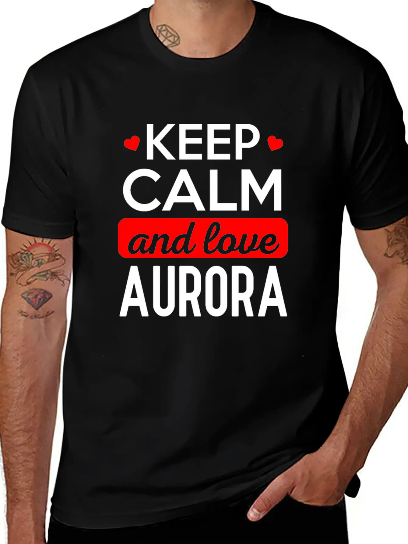 Stay Calm And Dear Aurora Modern Fit Casual T-Shirt – Clean And Versatile Design