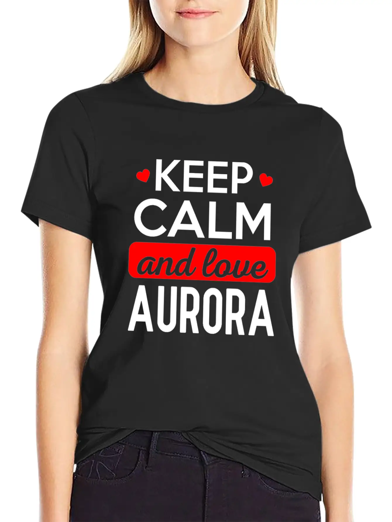 Stay Calm And Dear Aurora Modern Fit Casual T-Shirt – Clean And Versatile Design