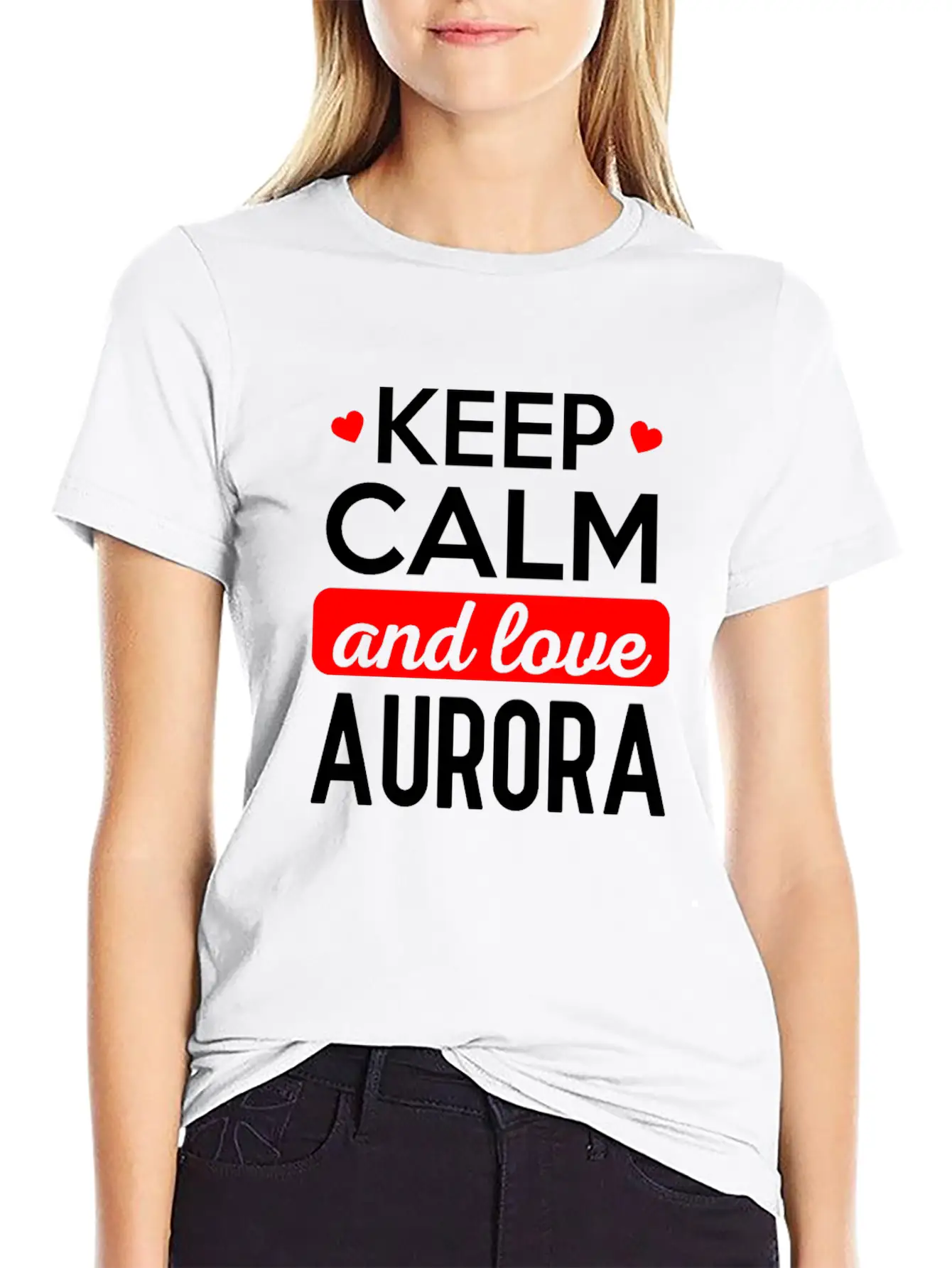 Stay Calm And Dear Aurora Modern Fit Casual T-Shirt – Clean And Versatile Design