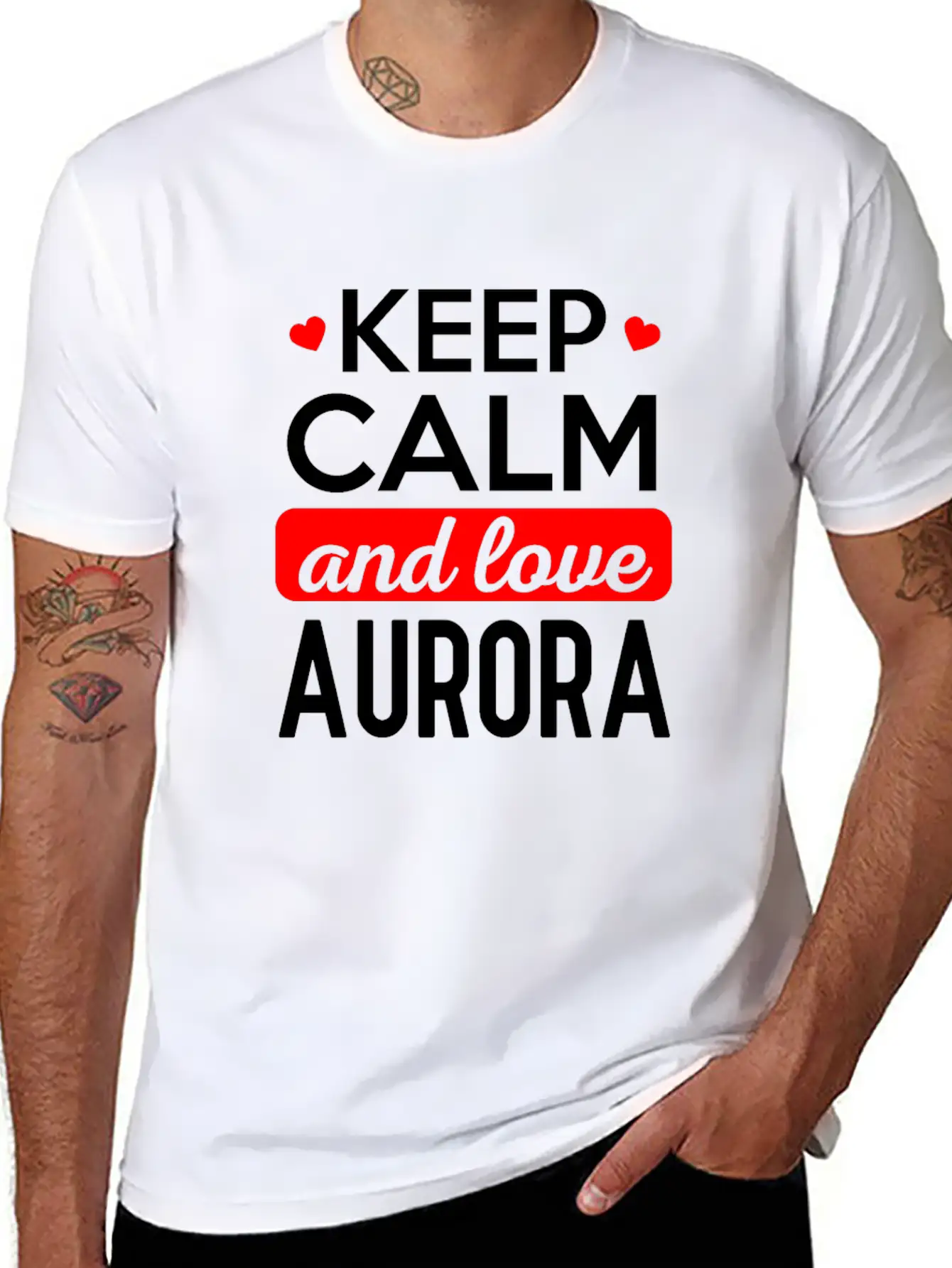 Stay Calm And Dear Aurora Modern Fit Casual T-Shirt – Clean And Versatile Design