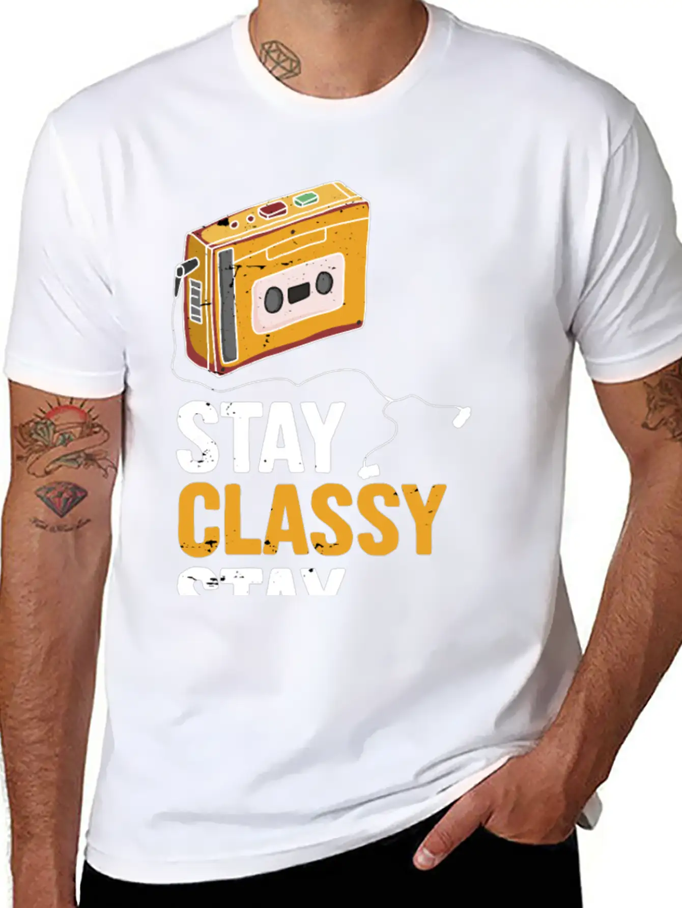 Stay Classy Stay Awesome Essential Cotton Tee For Daily Outfits – Unisex Style