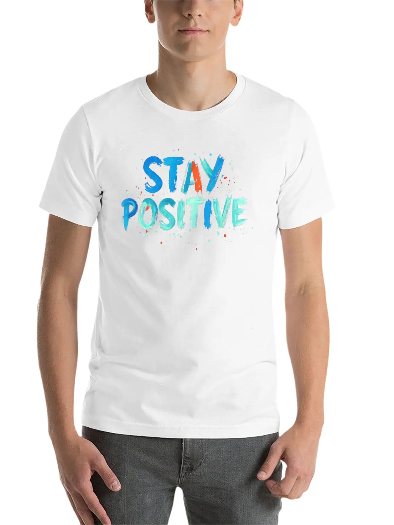 Stay Positive Soft Cotton Short Sleeve Tee – Unisex Wardrobe Staple