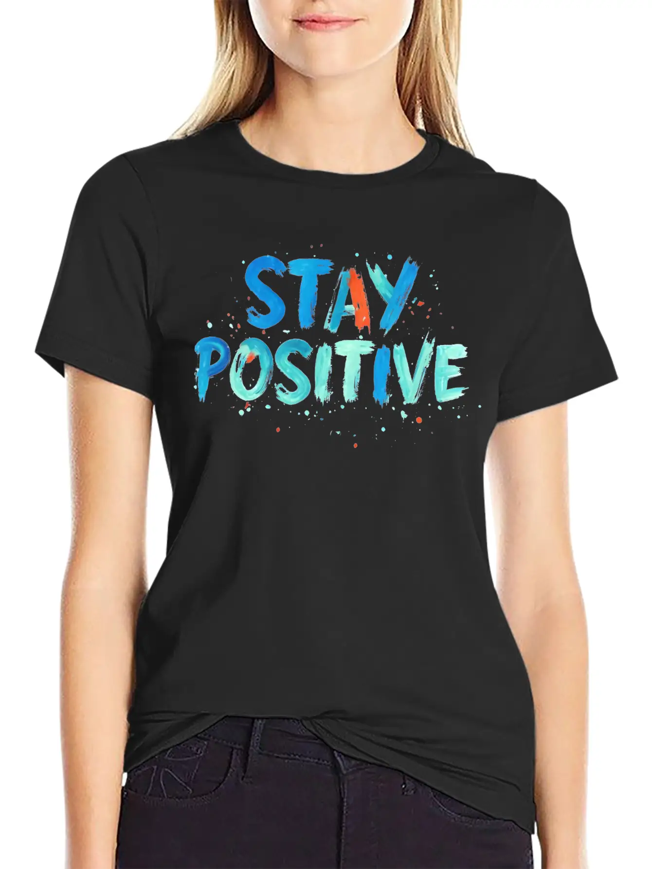 Stay Positive Soft Cotton Short Sleeve Tee – Unisex Wardrobe Staple