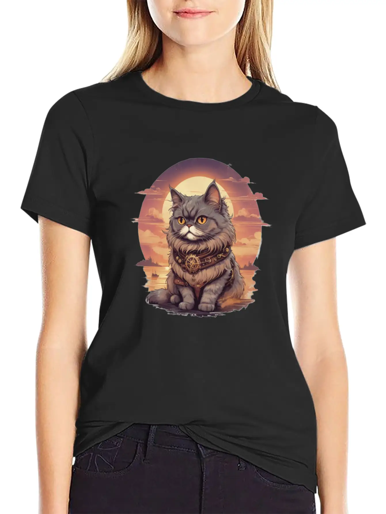 Steamy Persian Twilight Lightweight Cotton T-Shirt – Daily Comfort Graphic Shirt