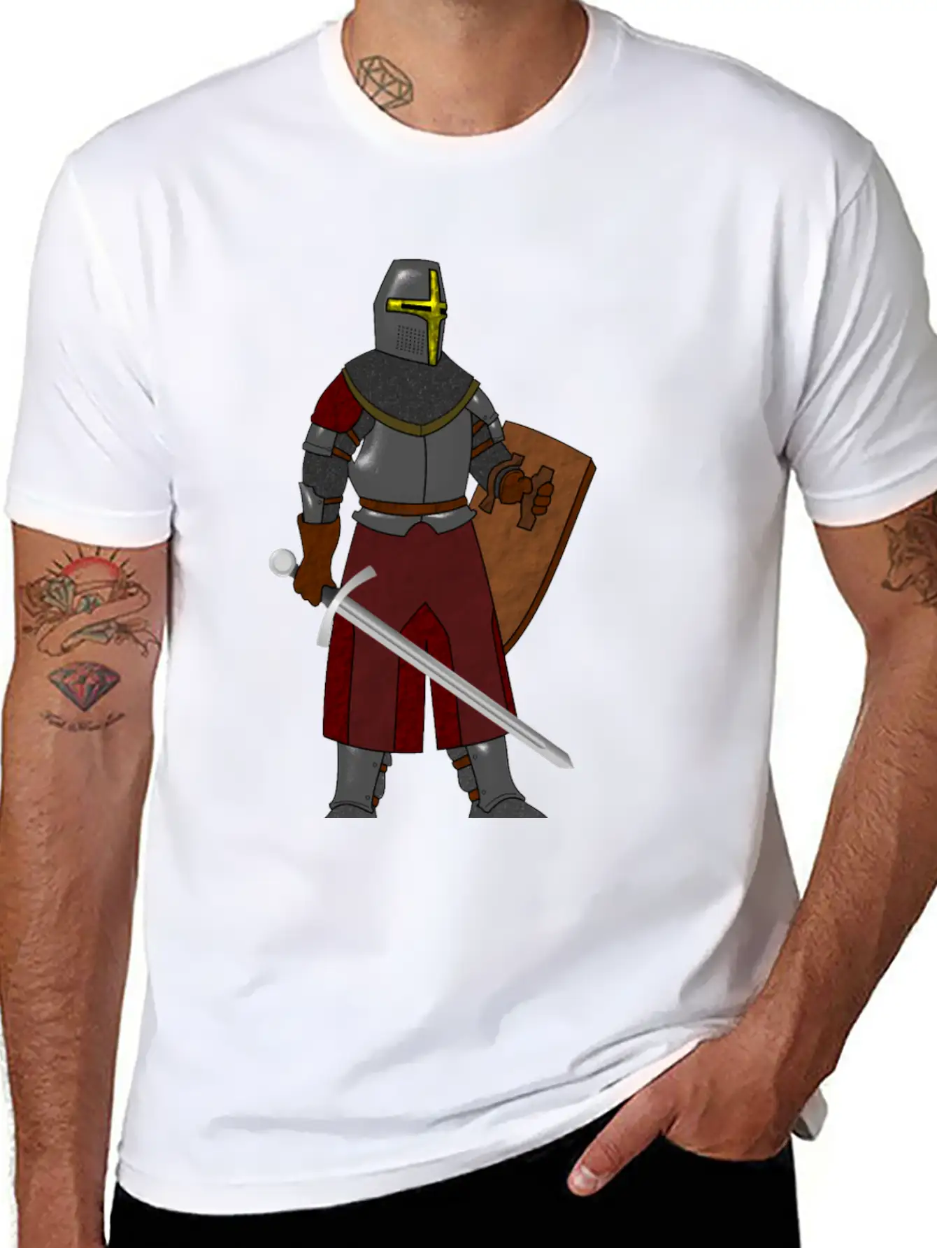 Steel Plate Armor Basic Graphic T-Shirt – Daily Comfort In Soft Cotton