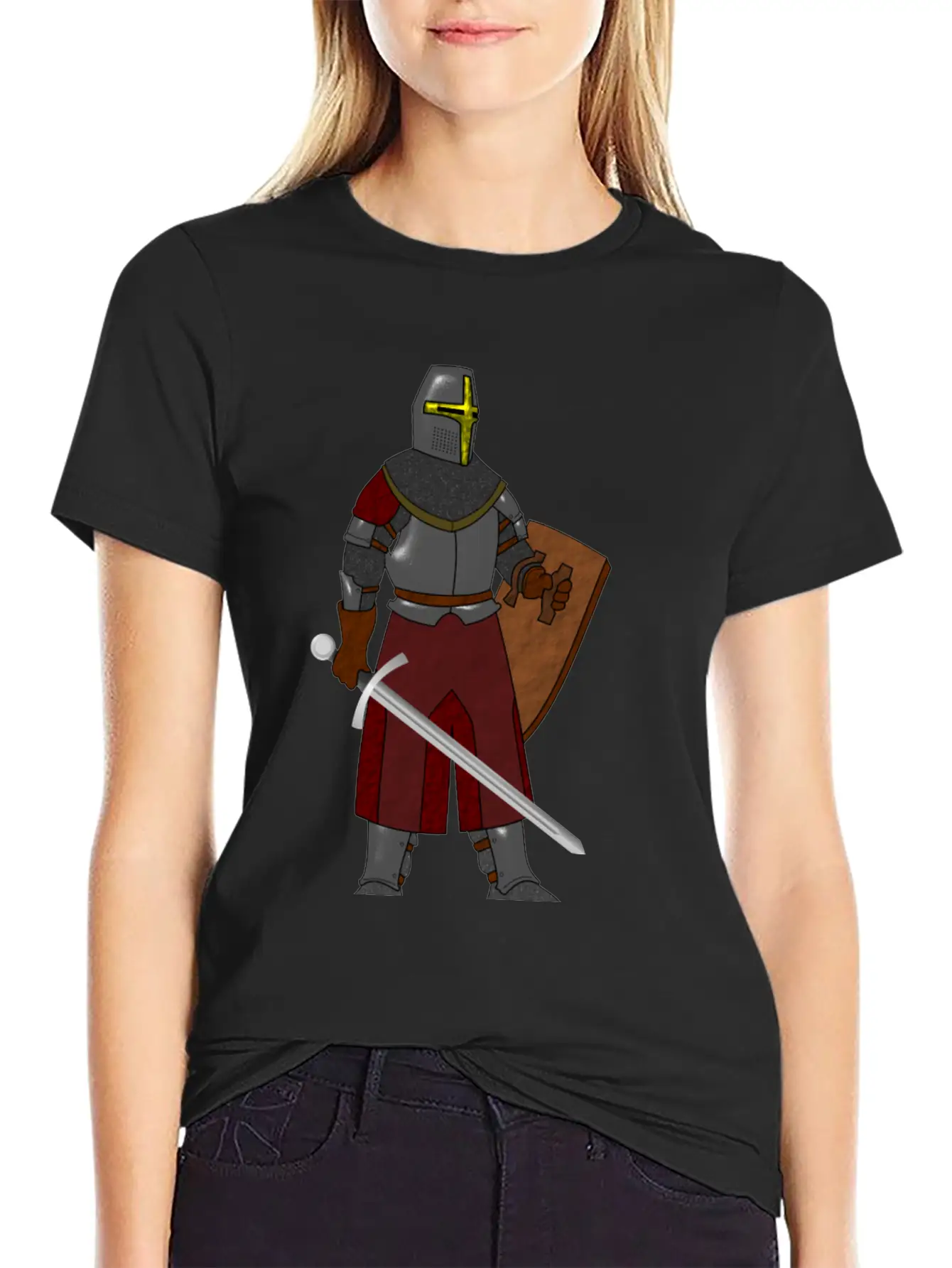 Steel Plate Armor Classic Fit Graphic Tee For Daily Comfort – Unisex Cotton Shirt