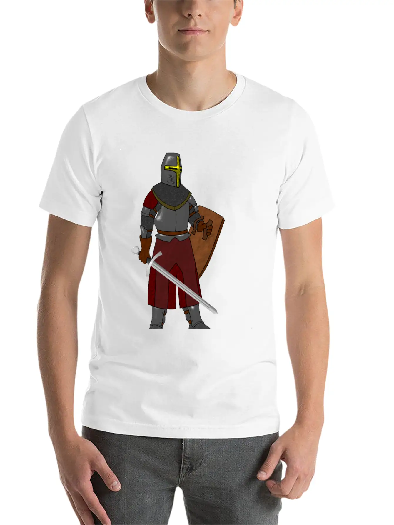 Steel Plate Armor Classic Fit Graphic Tee For Daily Comfort – Unisex Cotton Shirt