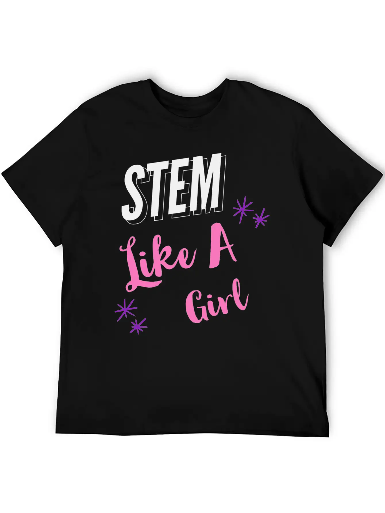 STEM Like A Girl Classic Fit Graphic Tee For Daily Comfort – Unisex Cotton Shirt