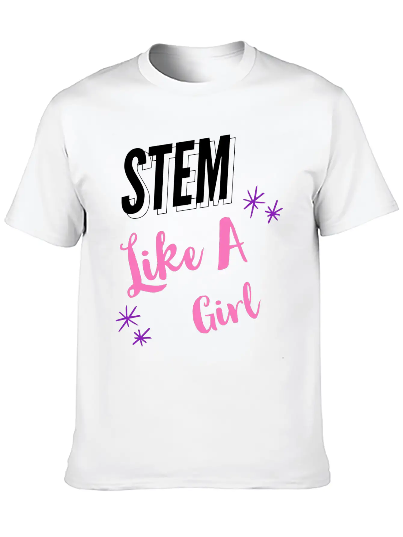 STEM Like A Girl Classic Fit Graphic Tee For Daily Comfort – Unisex Cotton Shirt