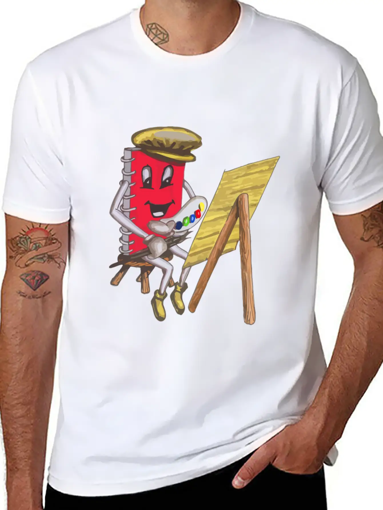 Sticky Note Block Art Draw Painting Funny Lightweight Cotton T-Shirt – Daily Comfort Graphic Shirt