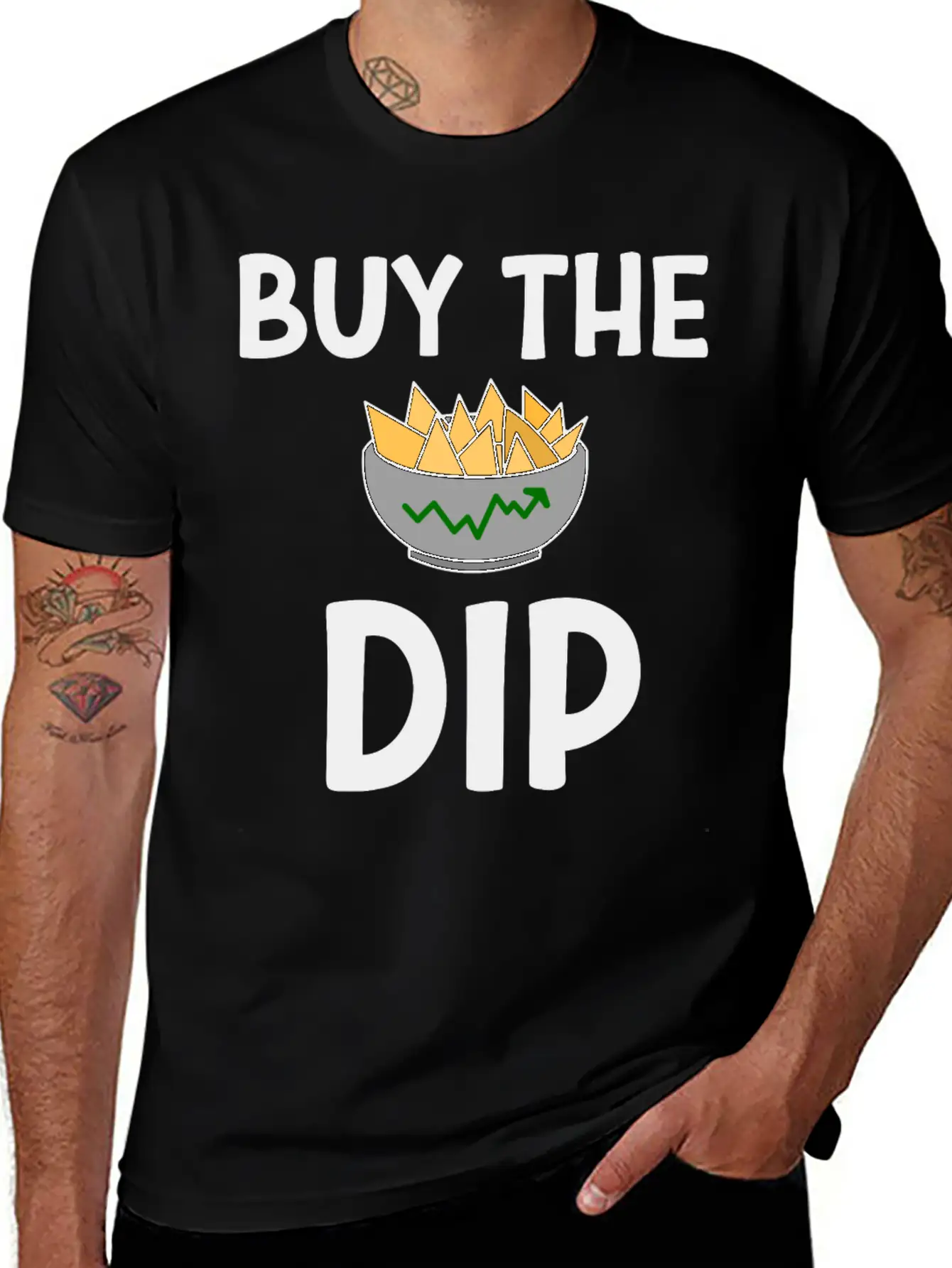 Stocks Tshirt Buy The Dip Lightweight Cotton T-Shirt – Daily Comfort Graphic Shirt