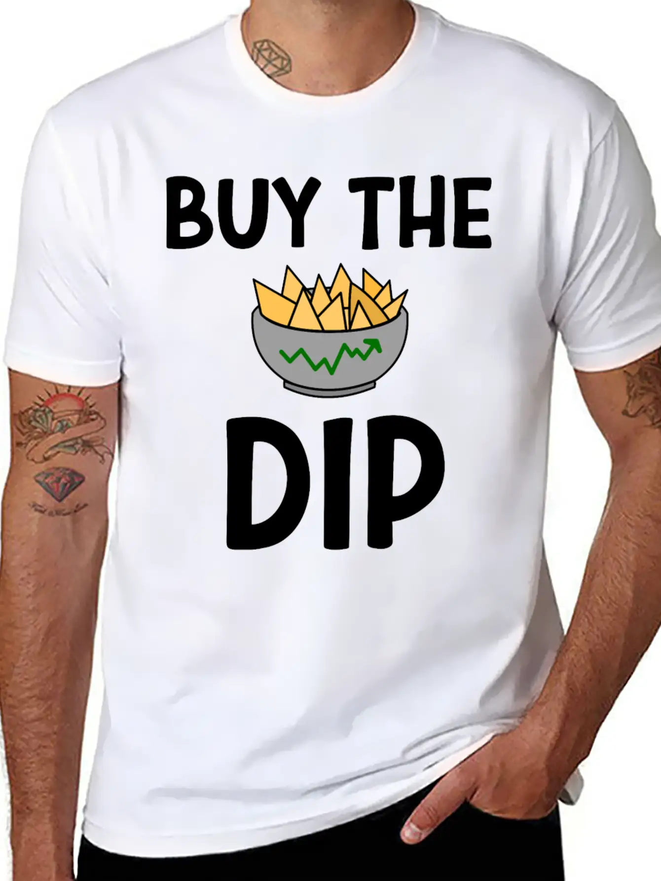 Stocks Tshirt Buy The Dip Lightweight Cotton T-Shirt – Daily Comfort Graphic Shirt