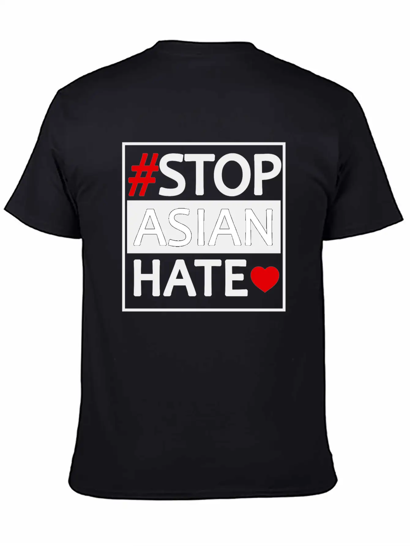 STOP ASIAN HATE Basic Graphic T-Shirt – Daily Comfort In Soft Cotton