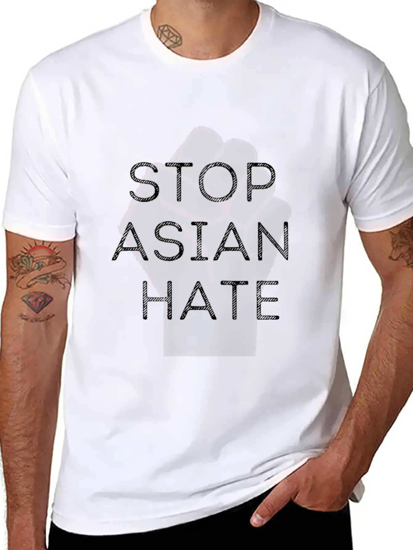 STOP ASIAN HATE Soft Cotton Short Sleeve Tee – Unisex Wardrobe Staple