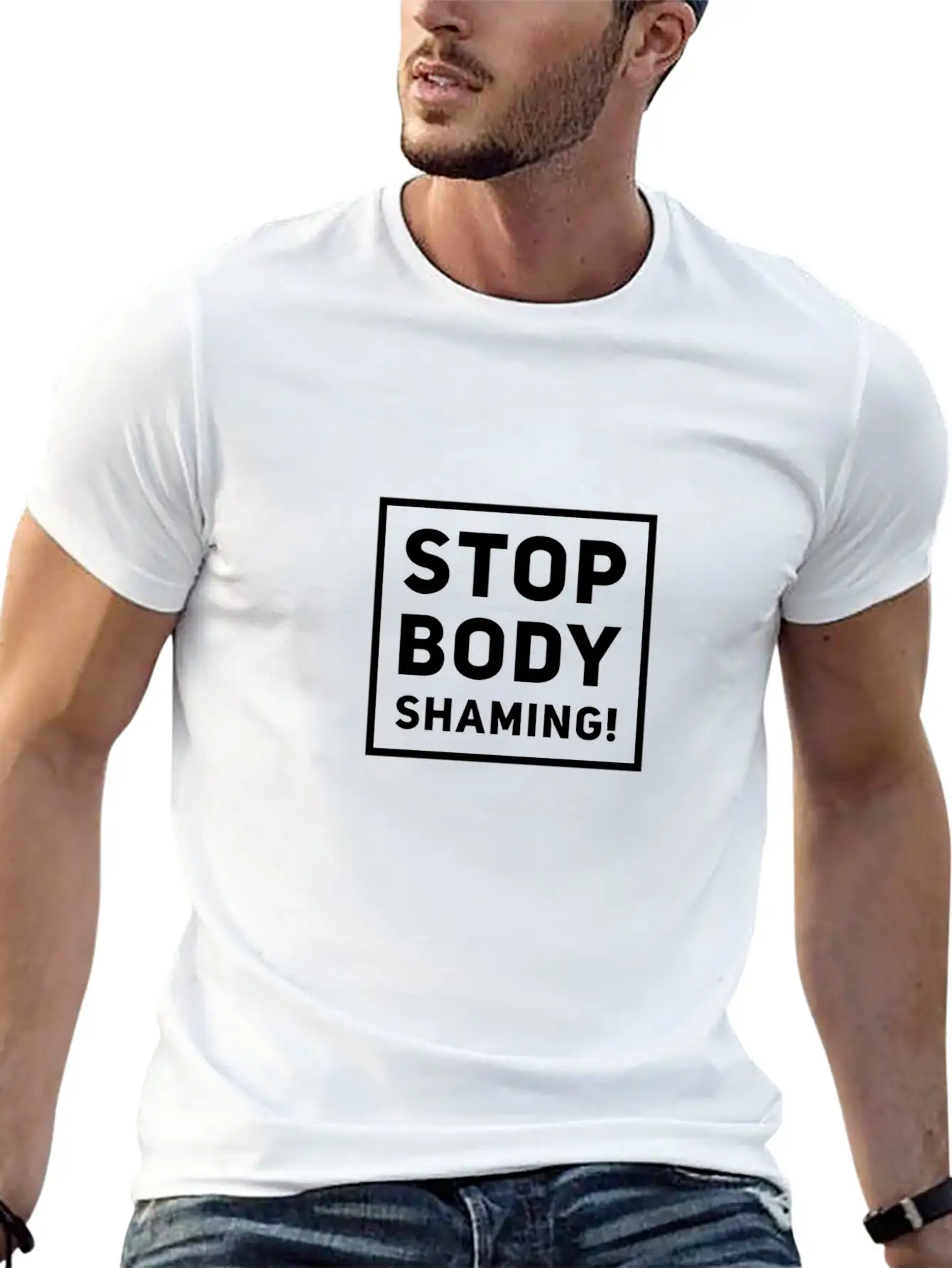 Stop Body Shaming Fat Shaming Gift Idea Basic Graphic T-Shirt – Daily Comfort In Soft Cotton