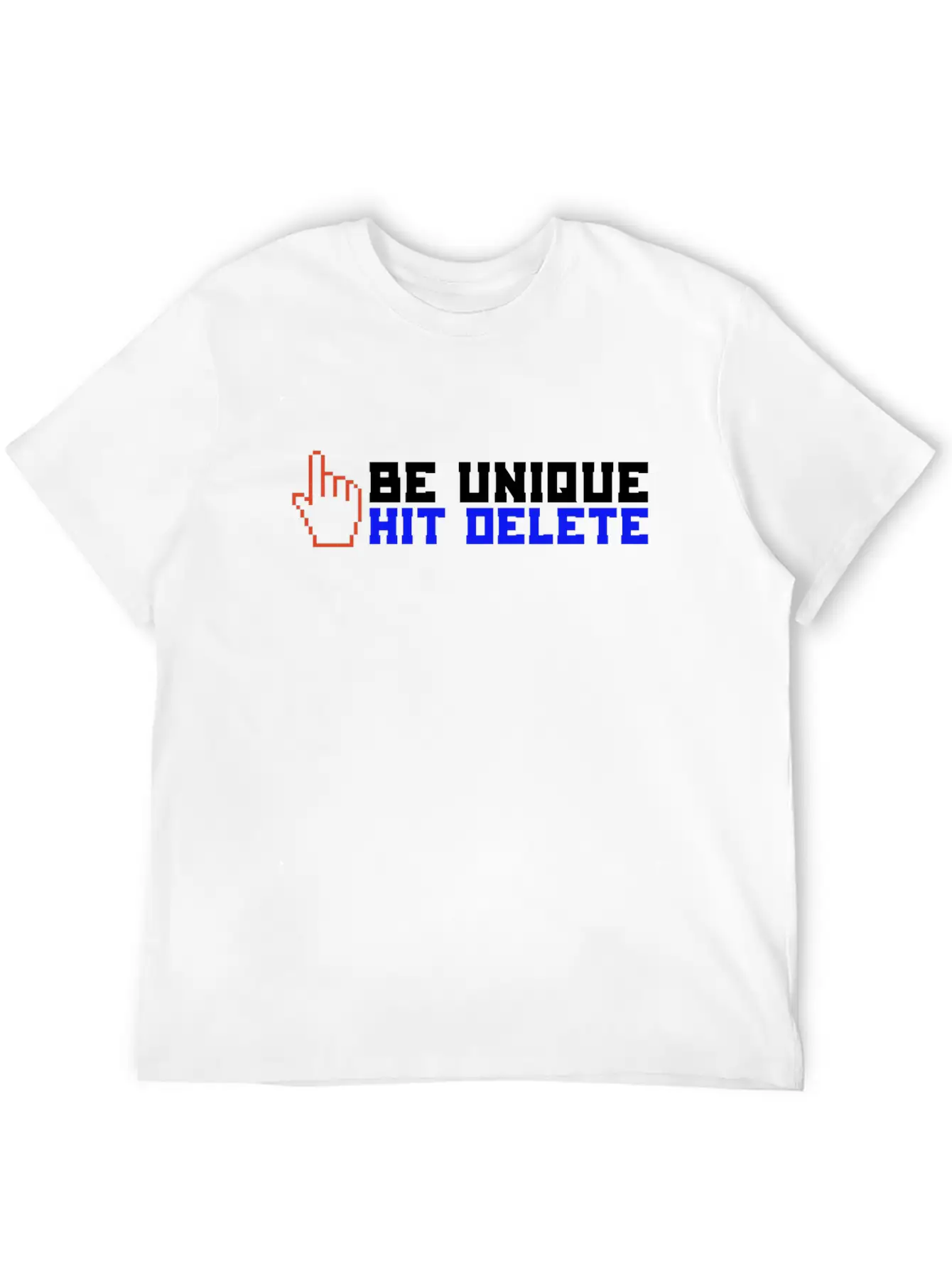 Stop Cyberbullies Be Unique Hit Delete Anti Classic Fit Graphic Tee For Daily Comfort – Unisex Cotton Shirt