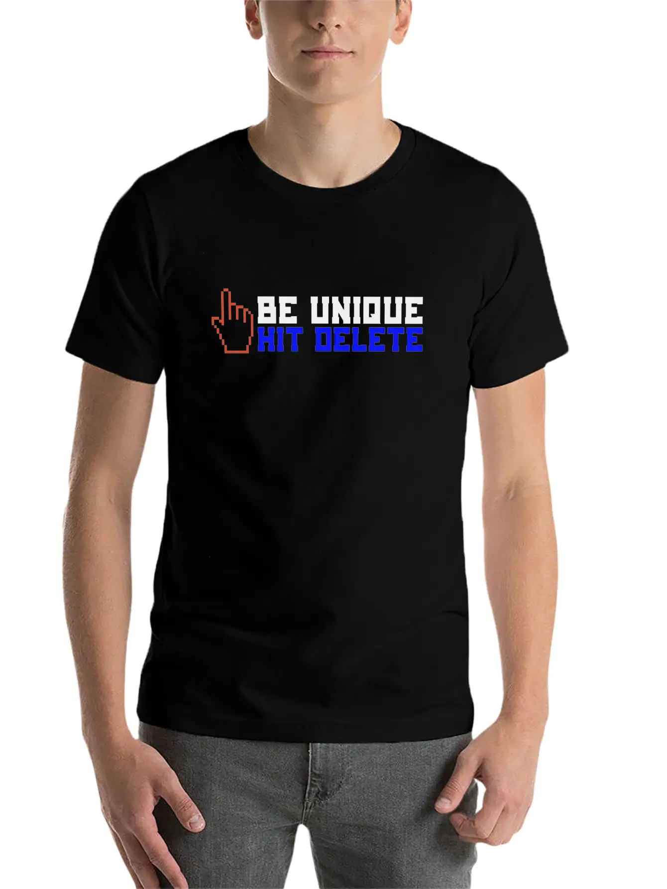 Stop Cyberbullies Be Unique Hit Delete Anti Classic Fit Graphic Tee For Daily Comfort – Unisex Cotton Shirt